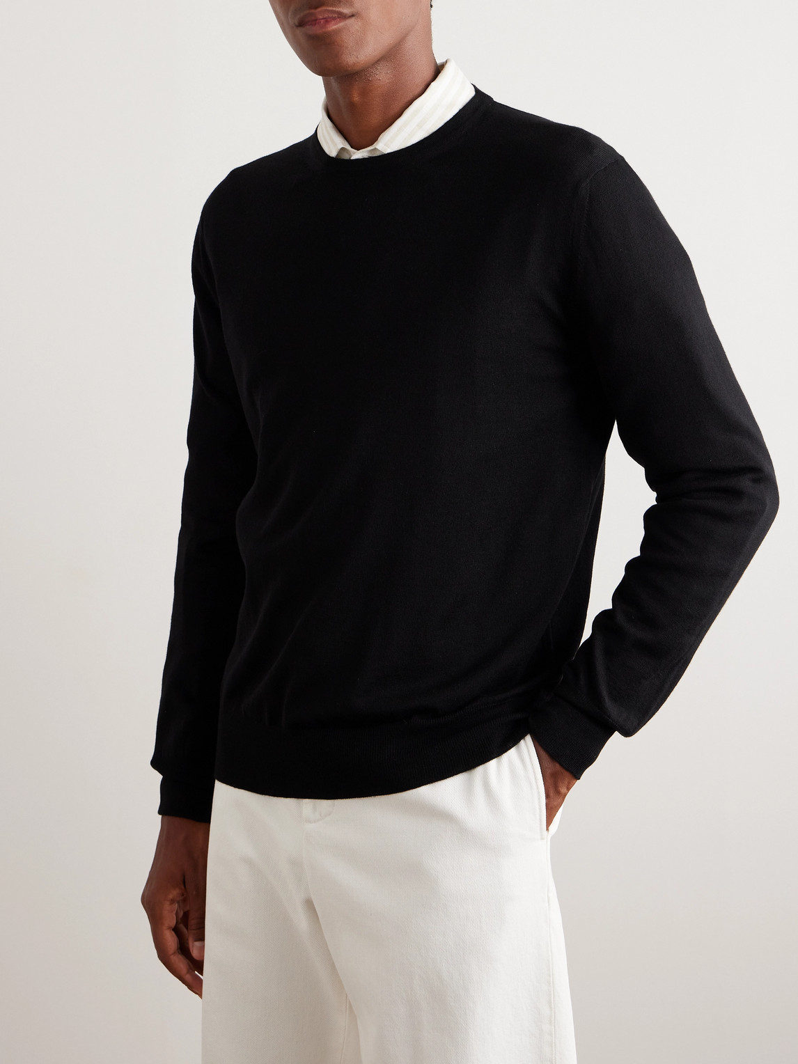 Shop Loro Piana Cashmere Sweater In Black