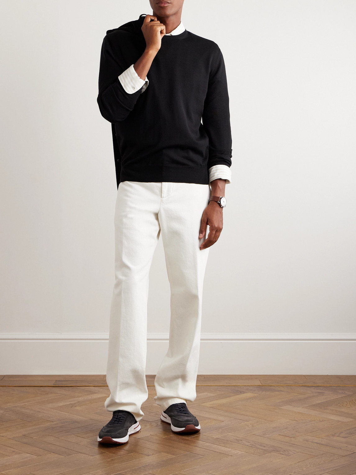 Shop Loro Piana Cashmere Sweater In Black