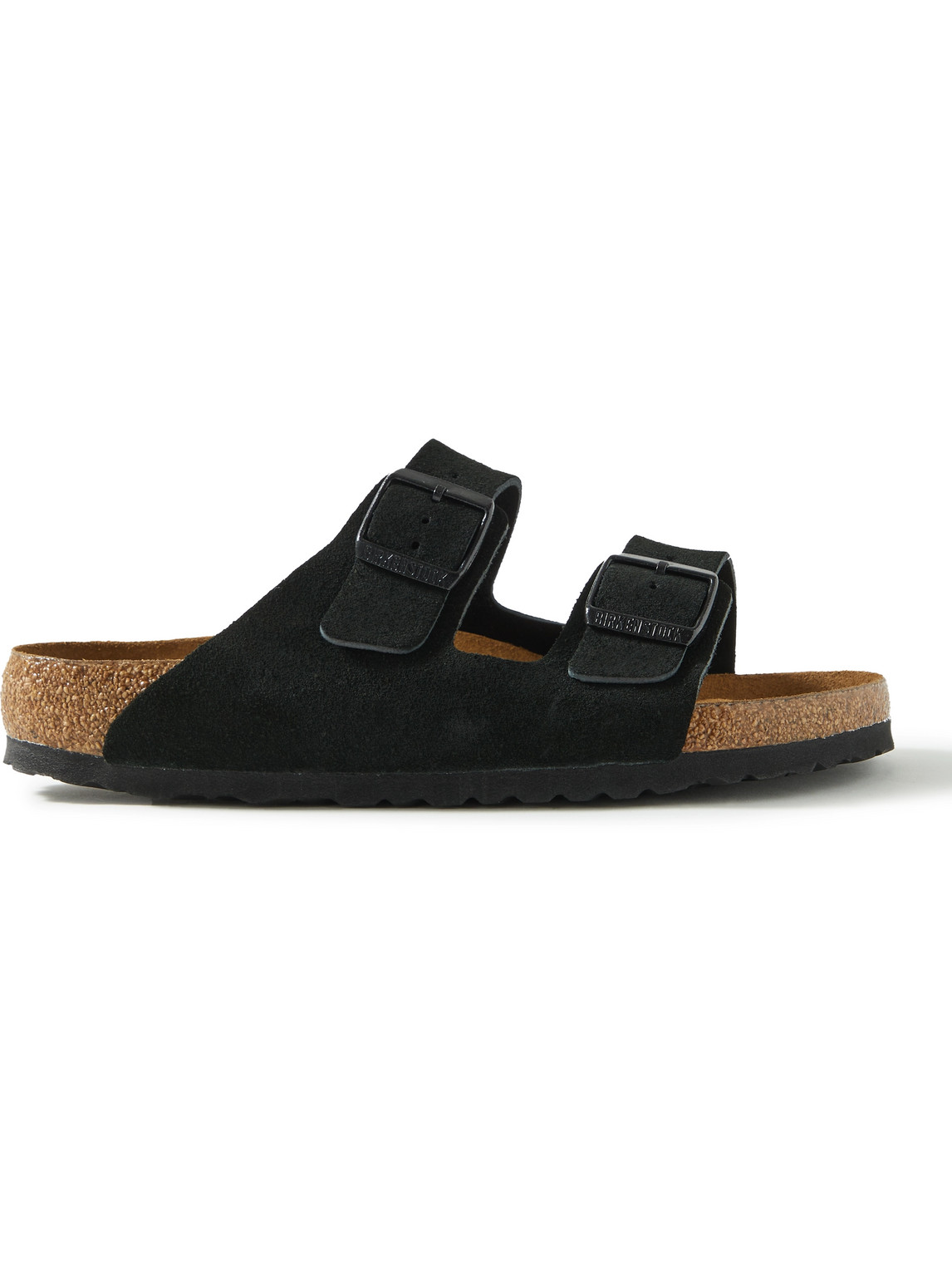 Shop Birkenstock Arizona Suede Sandals In Black