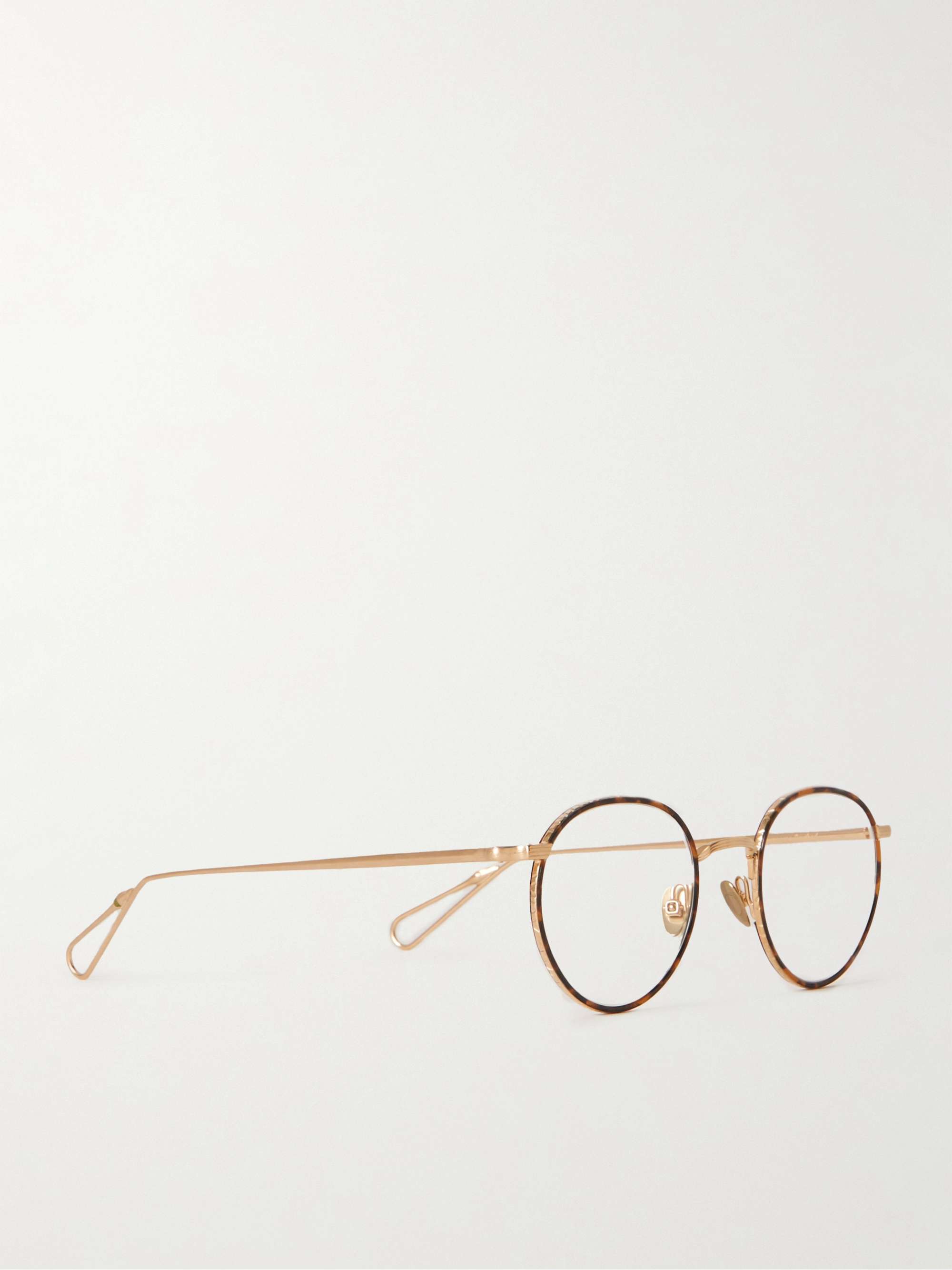AHLEM Raspail Round-Frame Tortoiseshell Acetate and Gold-Tone Optical Lenses