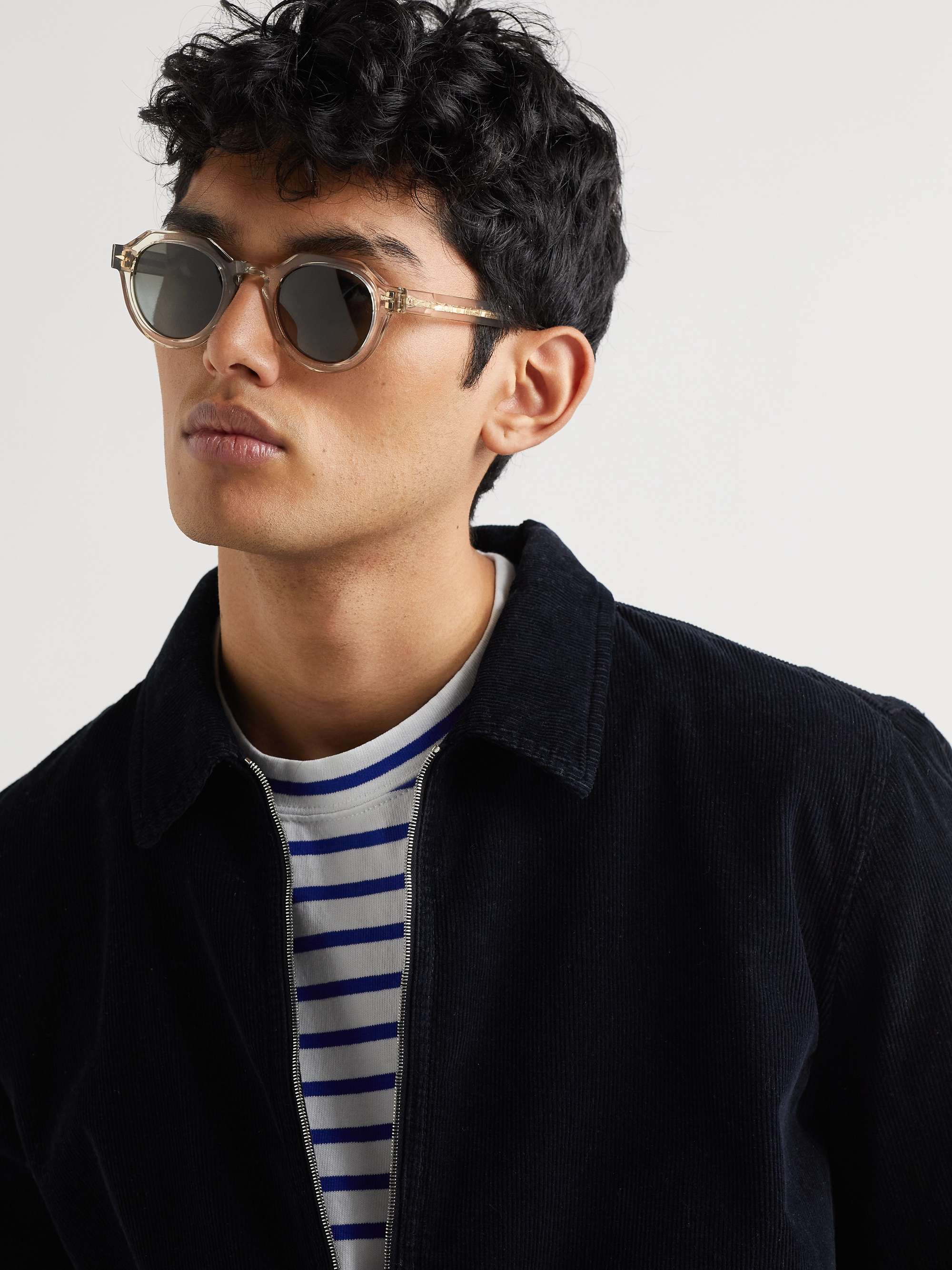 AHLEM Grenelle Round-Frame Acetate Sunglasses