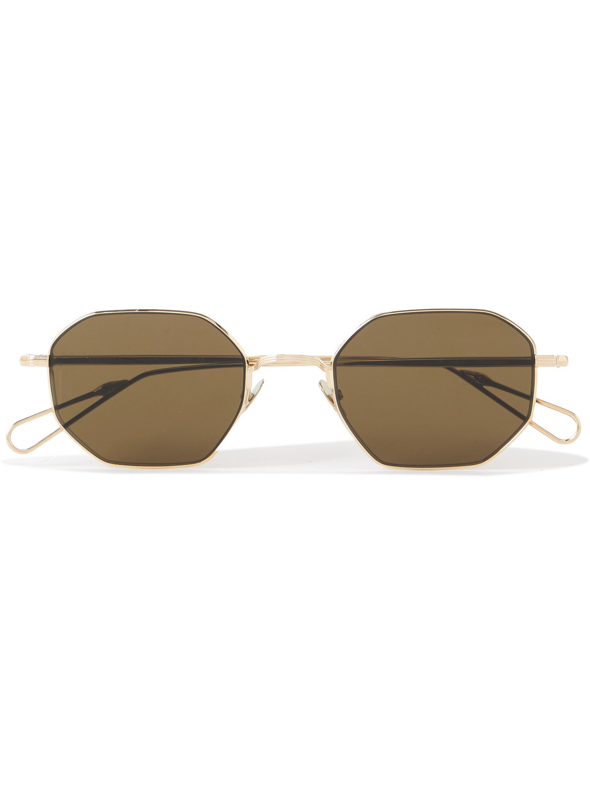 Ahlem Trocadero Hexagonal-frame Gold-tone Sunglasses