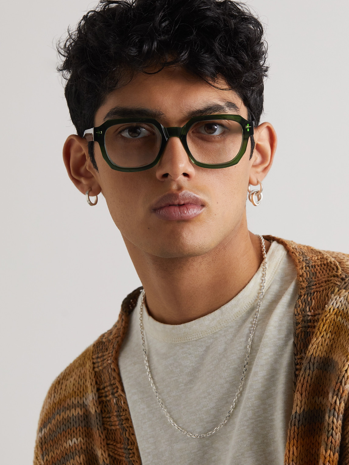 Shop Ahlem Bellechasse Square-frame Acetate Optical Lenses In Green