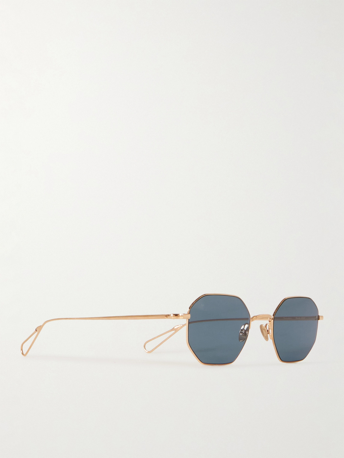 AHLEM TROCADERO HEXAGONAL-FRAME GOLD-TONE SUNGLASSES