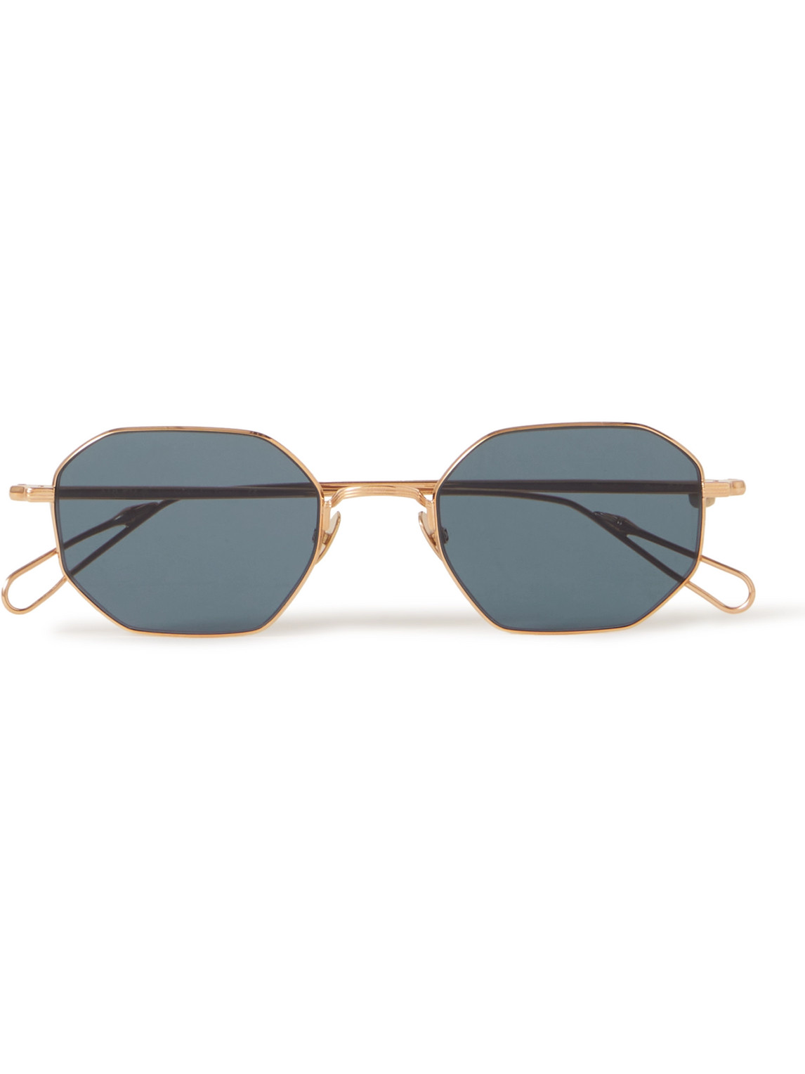 Ahlem Trocadero Hexagonal-frame Gold-tone Sunglasses