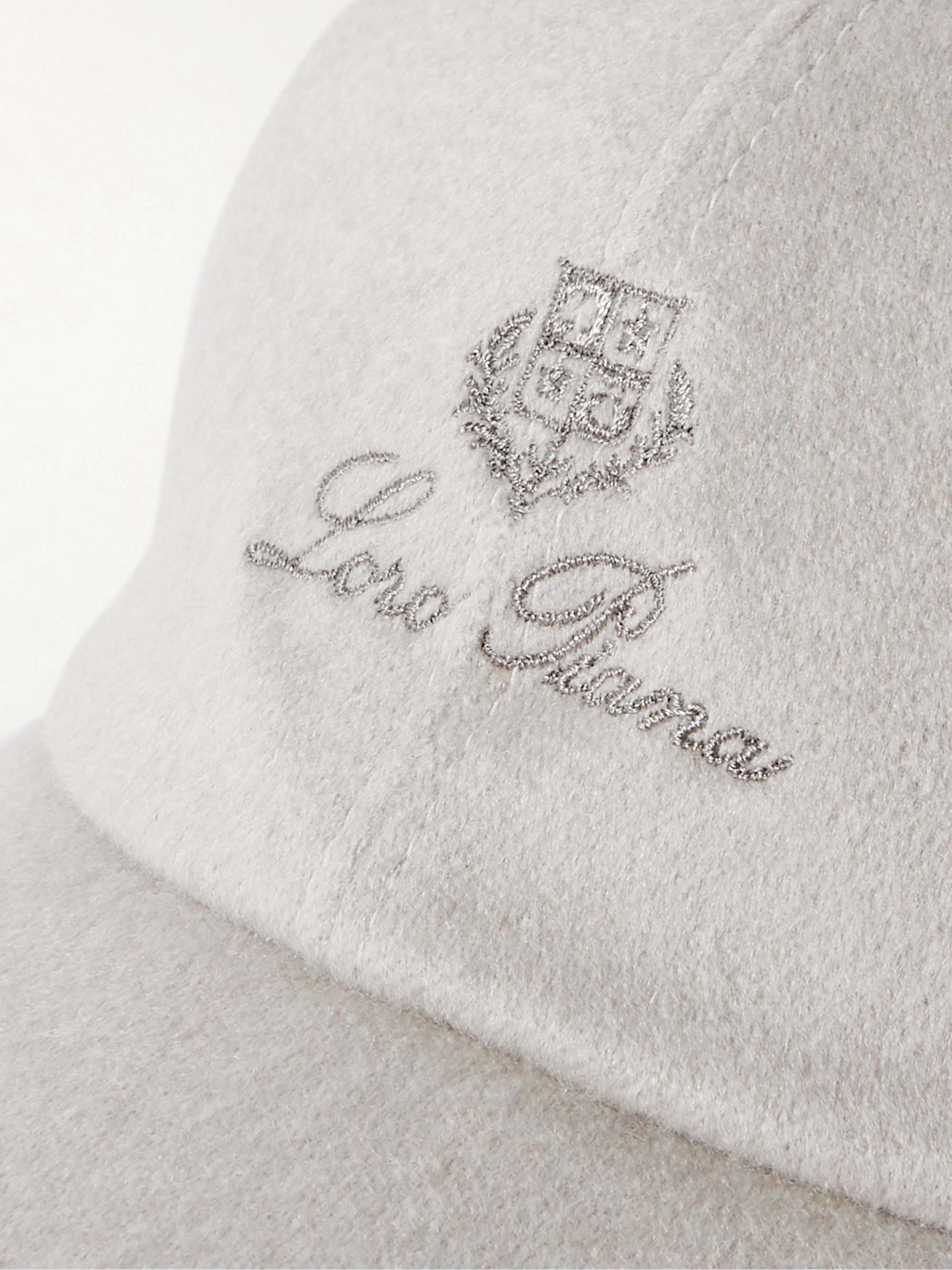 LORO PIANA Logo-Embroidered Storm System® Baby Cashmere Baseball Cap