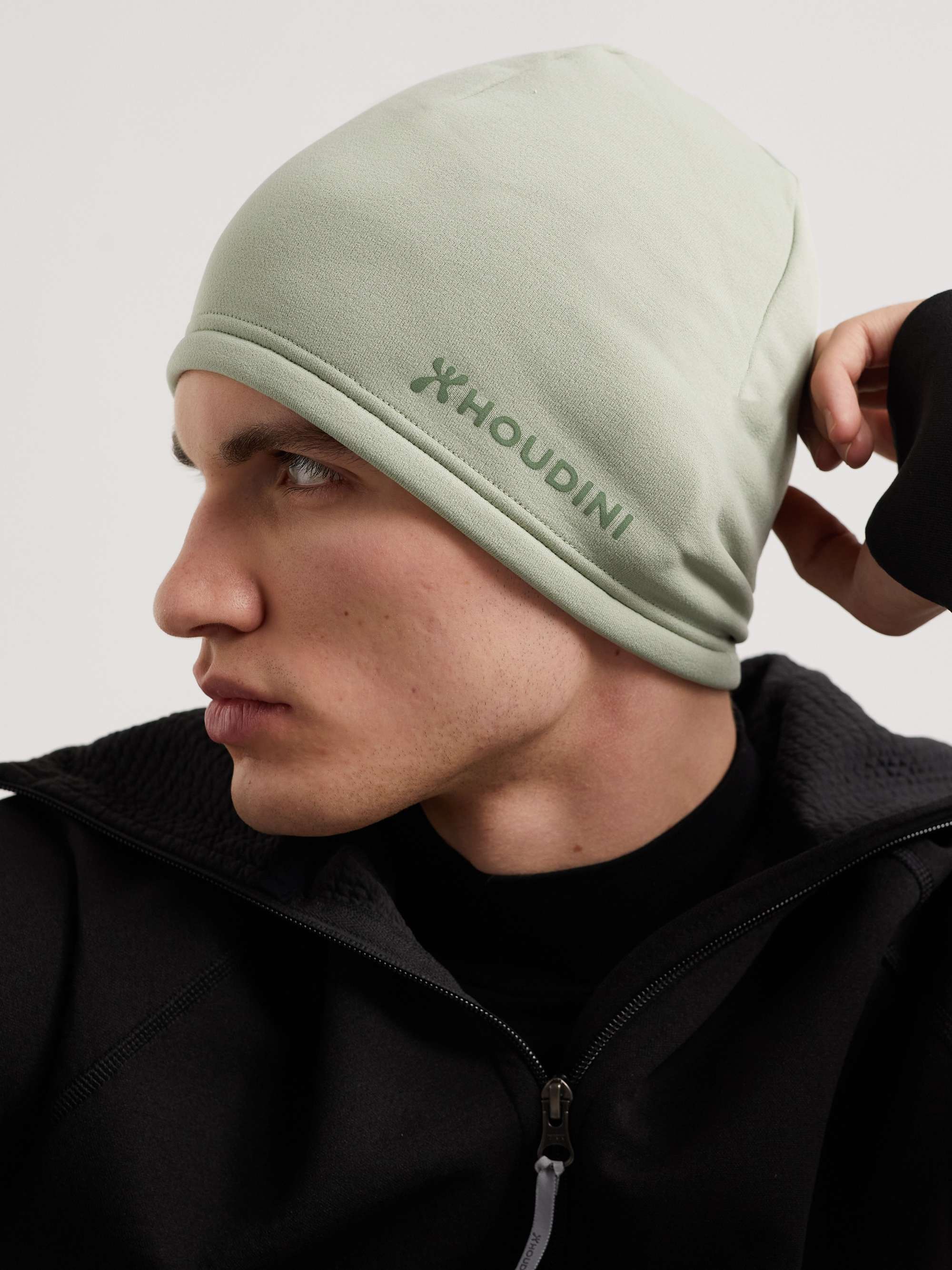 HOUDINI Power Logo-Print Stretch-Fleece Ski Beanie