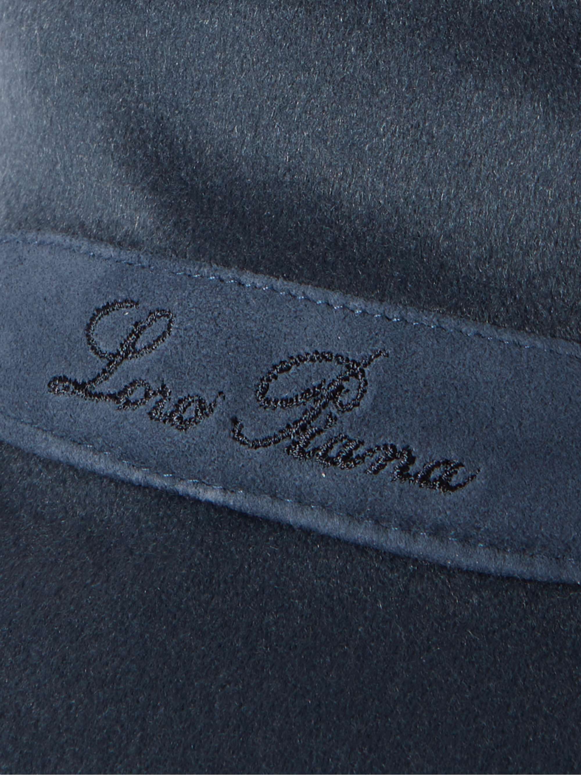 LORO PIANA Cityleisure Suede-Trimmed Cashmere Bucket Hat