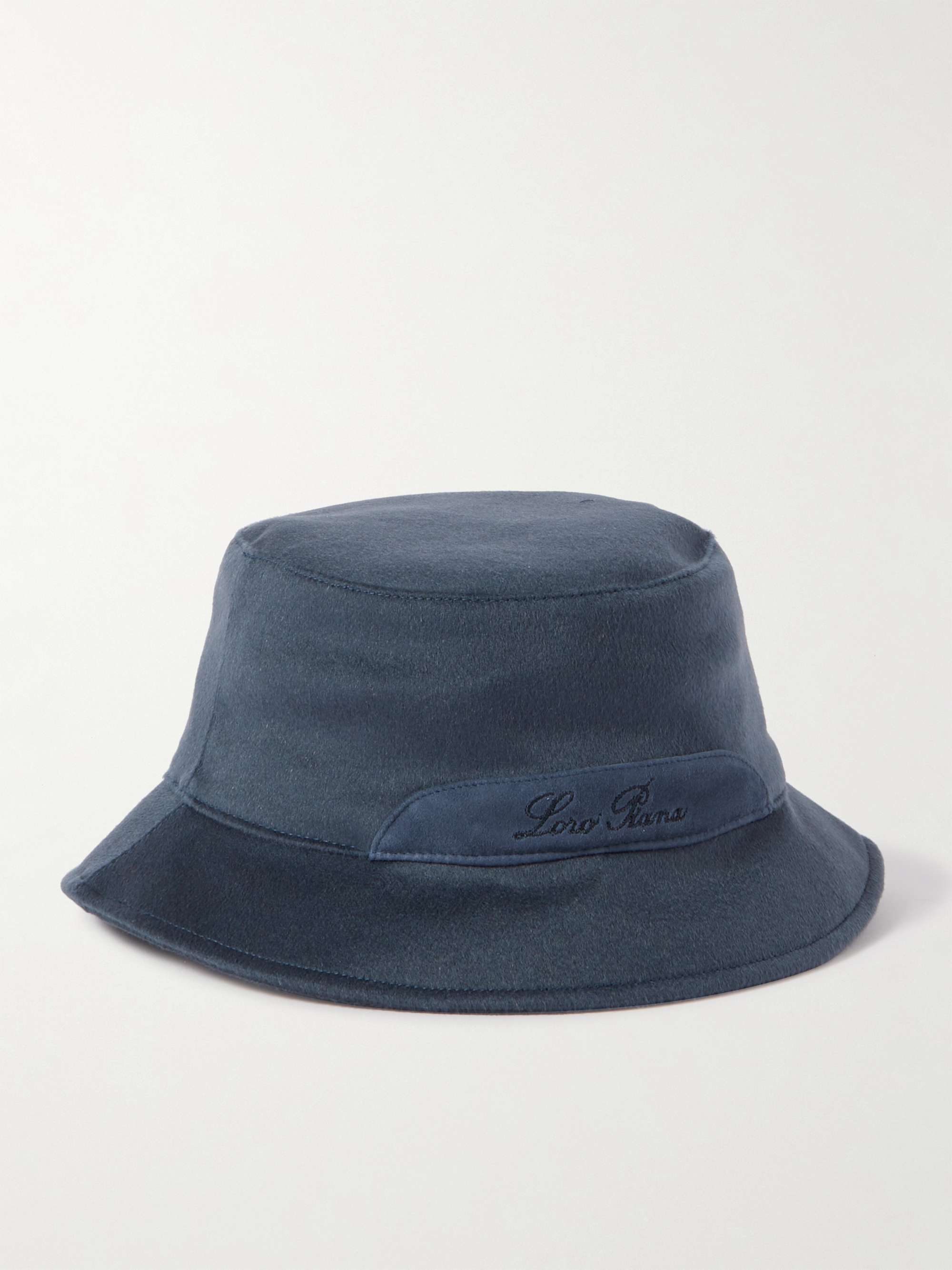 LORO PIANA Cityleisure Suede-Trimmed Storm System Cashmere Bucket Hat