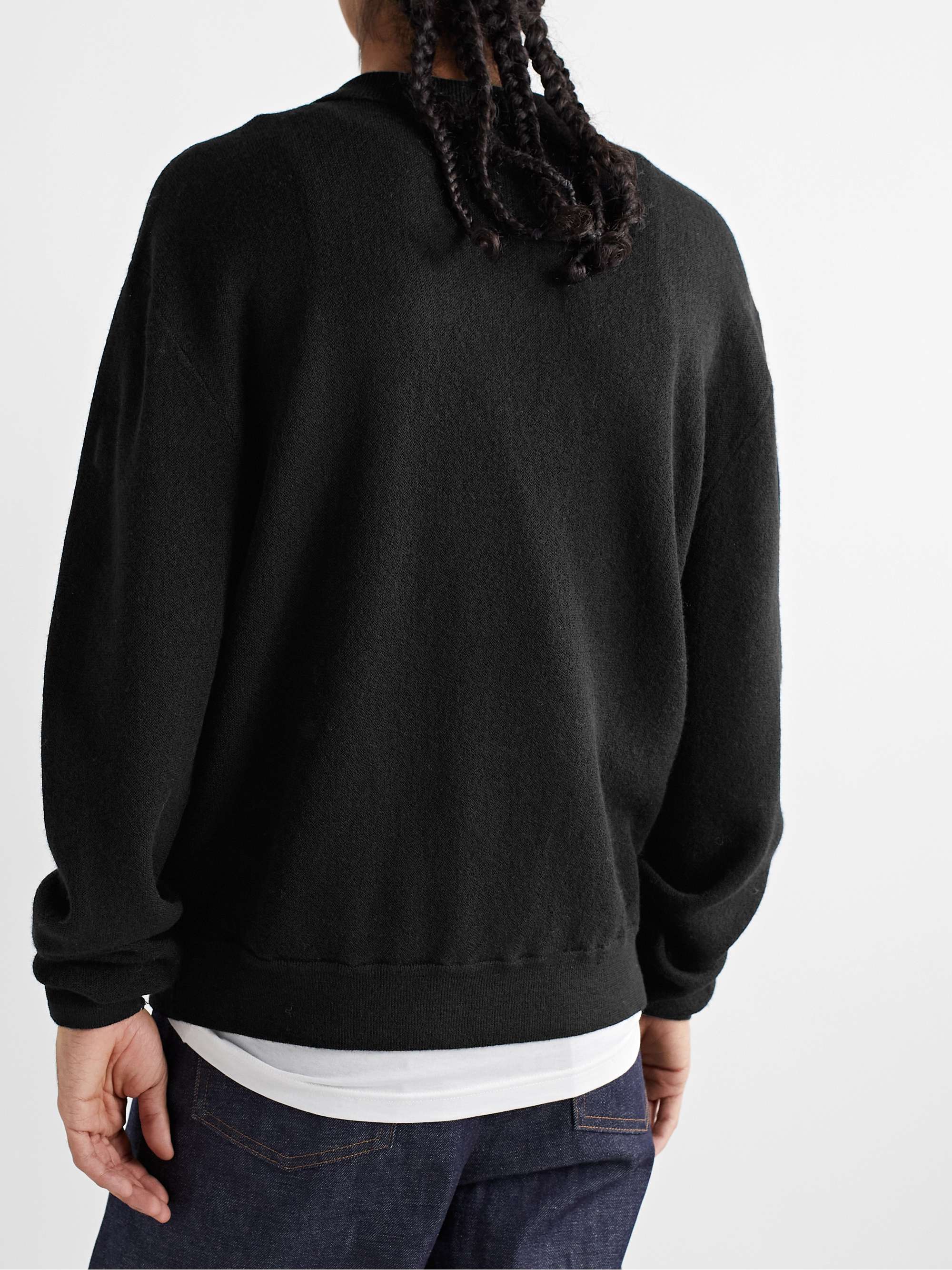 YMC Rat Pack Spread-Collar Merino Wool Cardigan