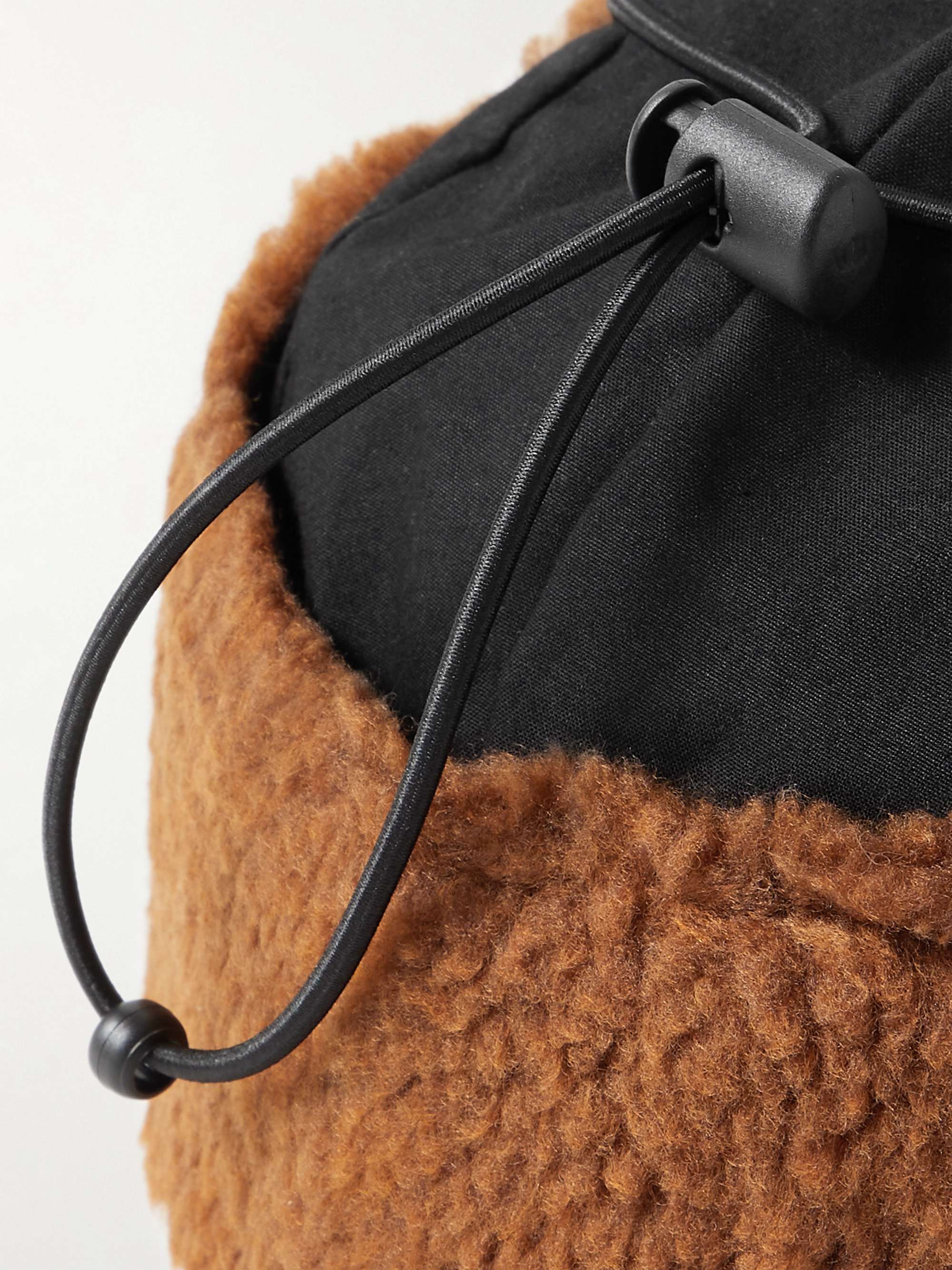 YMC Faux Fur-Trimmed Waxed-Cotton Cap