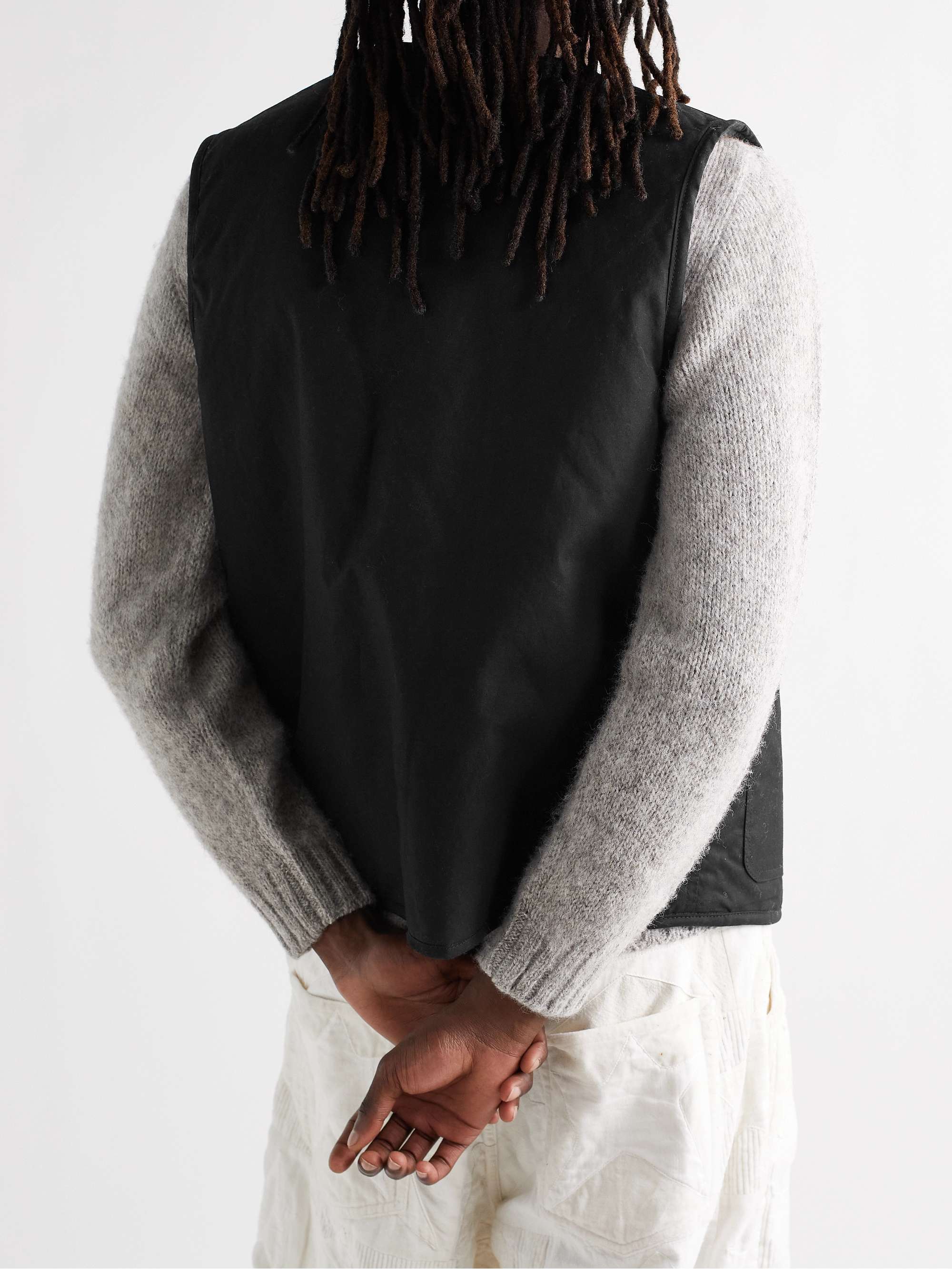 YMC Wyatt Reversible Fleece and Waxed-Cotton Gilet