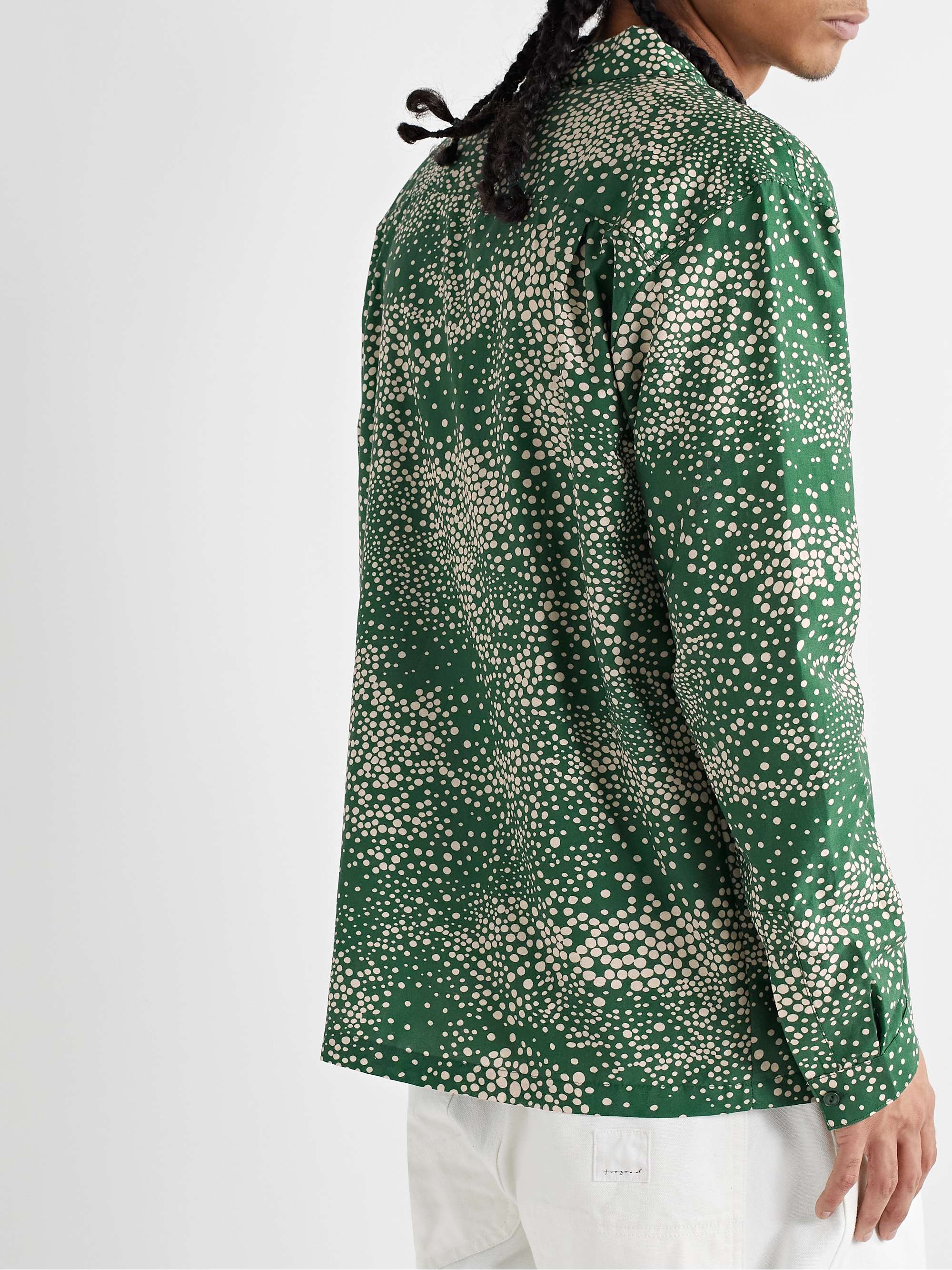YMC Feathers Printed Cotton and Silk-Blend Shirt