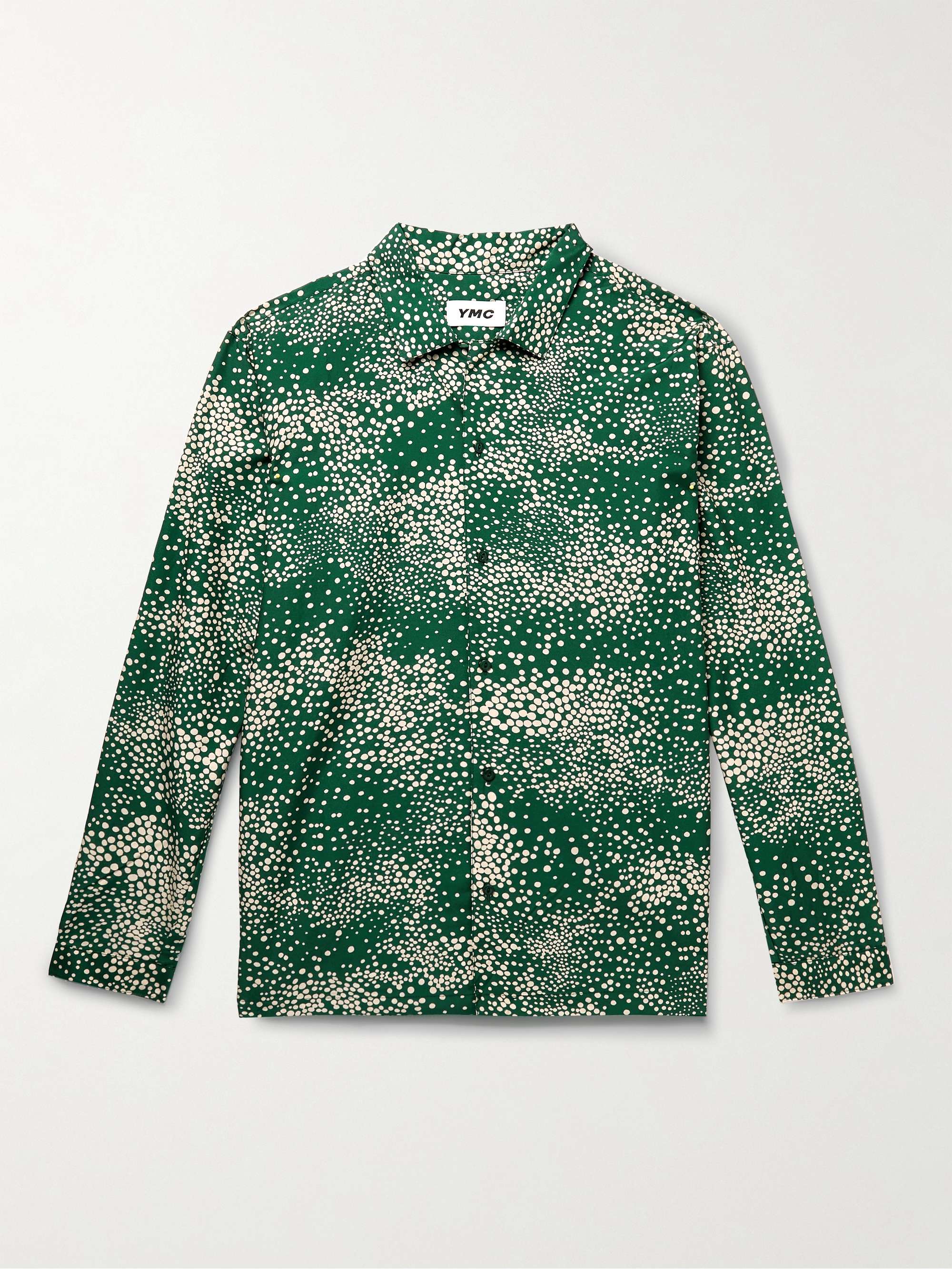 YMC Feathers Printed Cotton and Silk-Blend Shirt