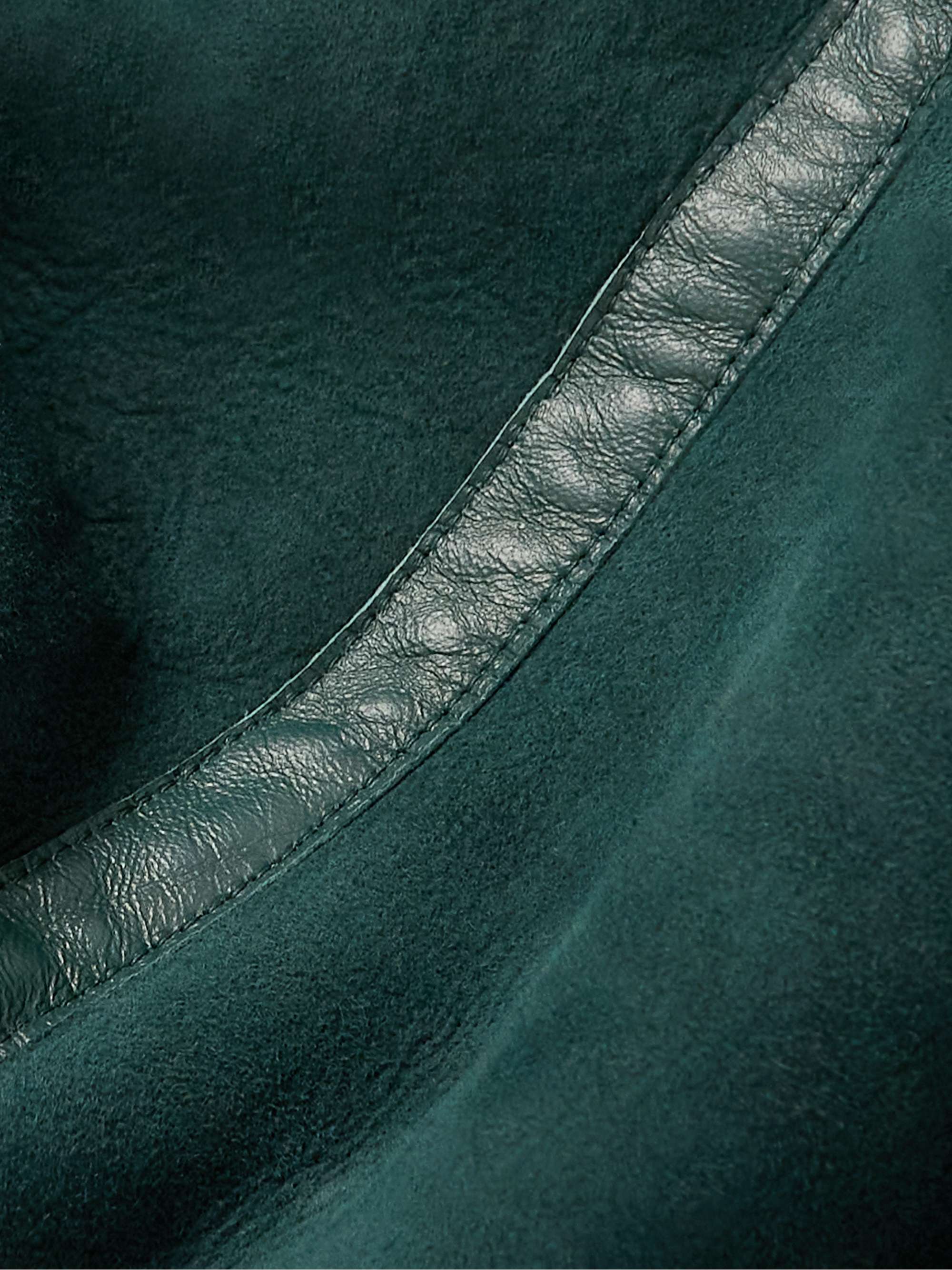 YMC Brainticket MK2 Leather-Trimmed Shearling Jacket