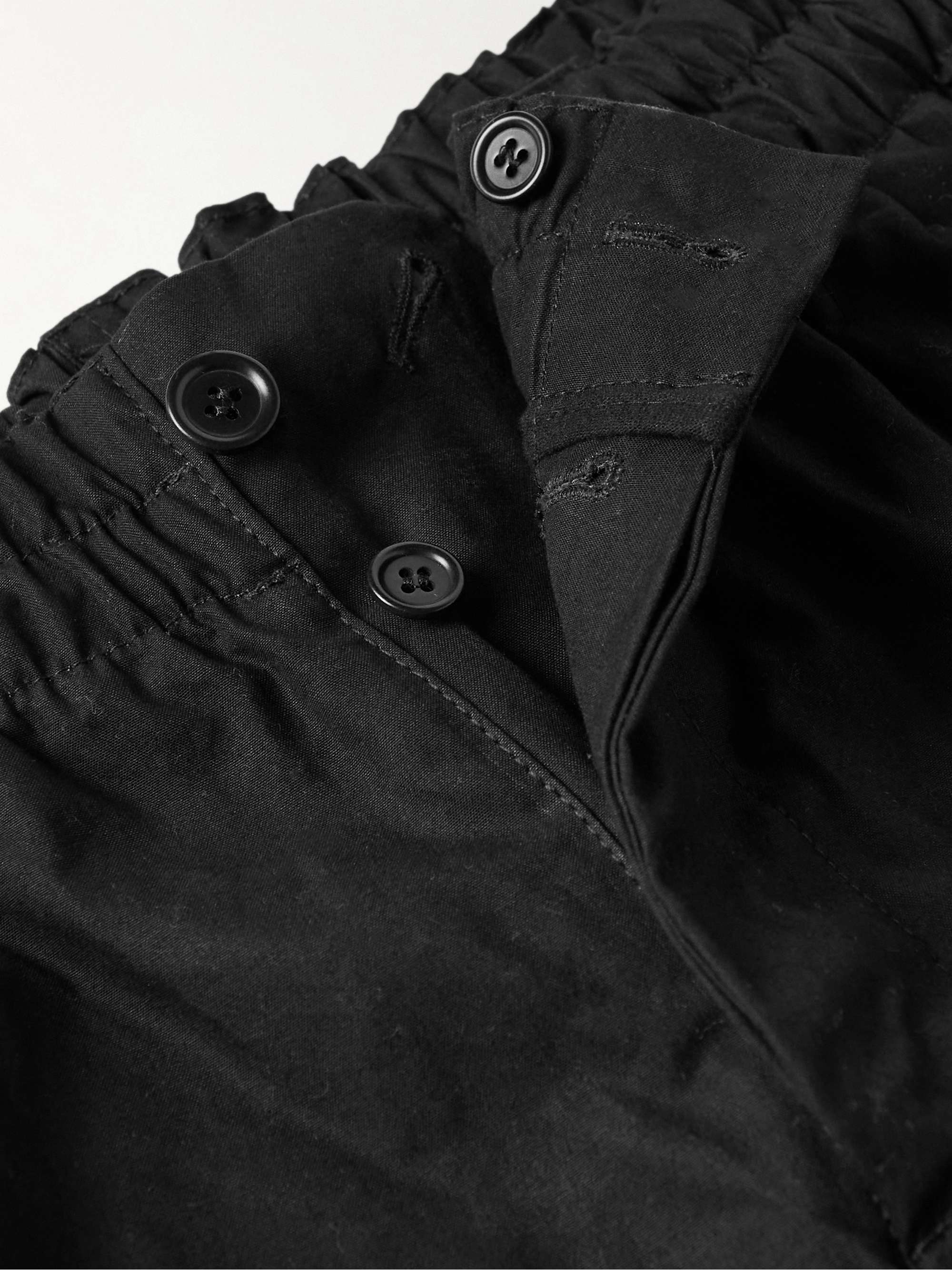 YMC Sylvian Tapered Cropped Waxed-Cotton Trousers