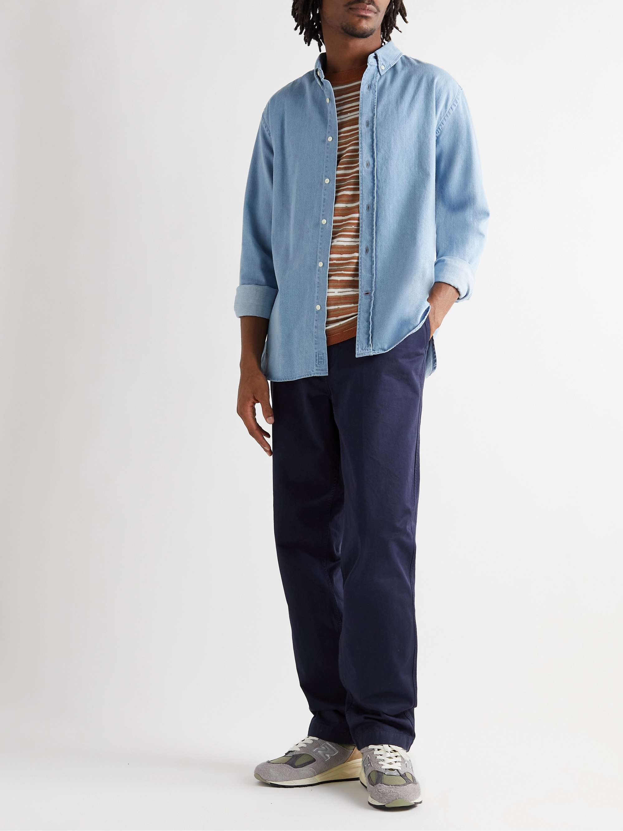 OLIVER SPENCER Brook ButtonDown Collar Denim Shirt MR PORTER