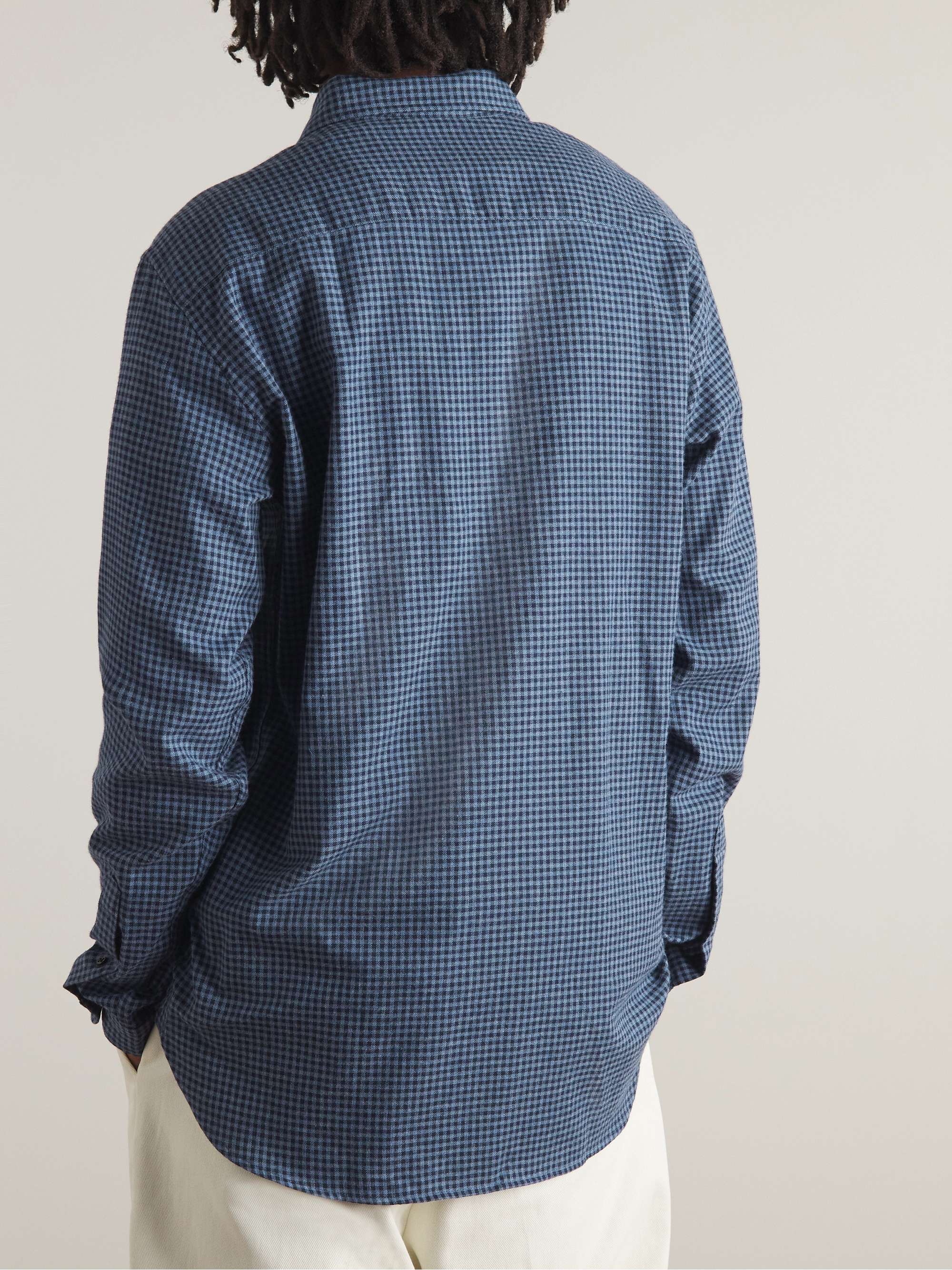 OLIVER SPENCER Clerkenwell Checked Cotton-Flannel Shirt