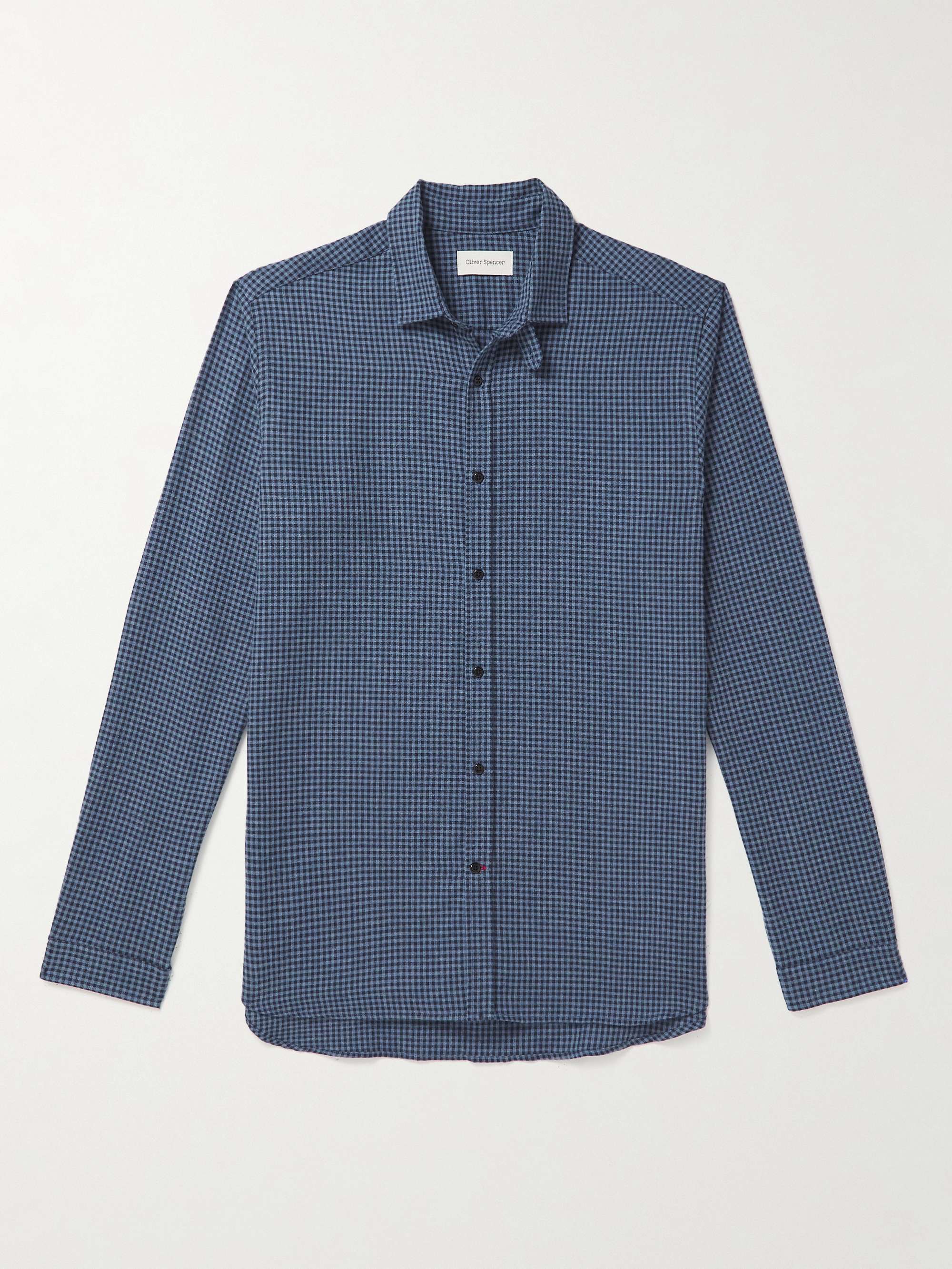 OLIVER SPENCER Clerkenwell Checked Cotton-Flannel Shirt