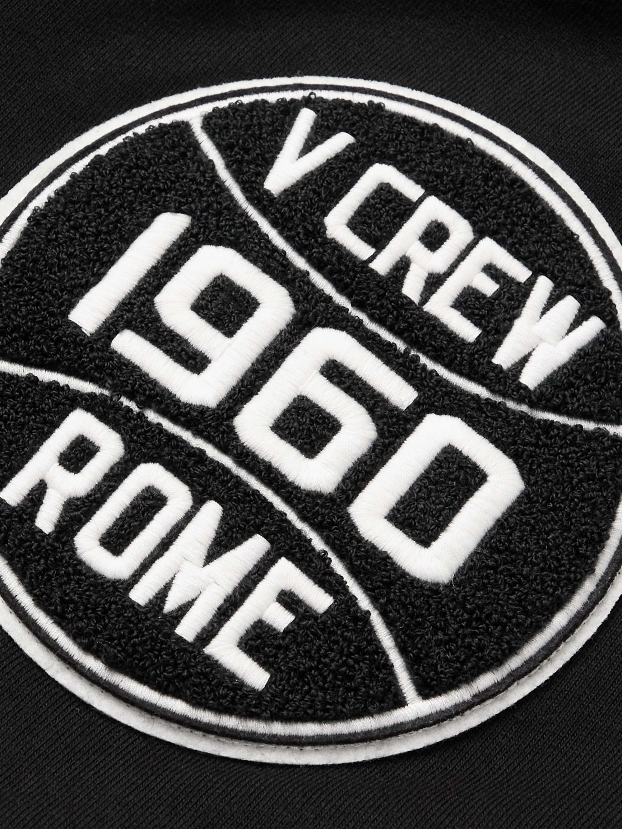 VALENTINO GARAVANI Logo-Appliquéd Cotton-Jersey Hooded Varsity Jacket