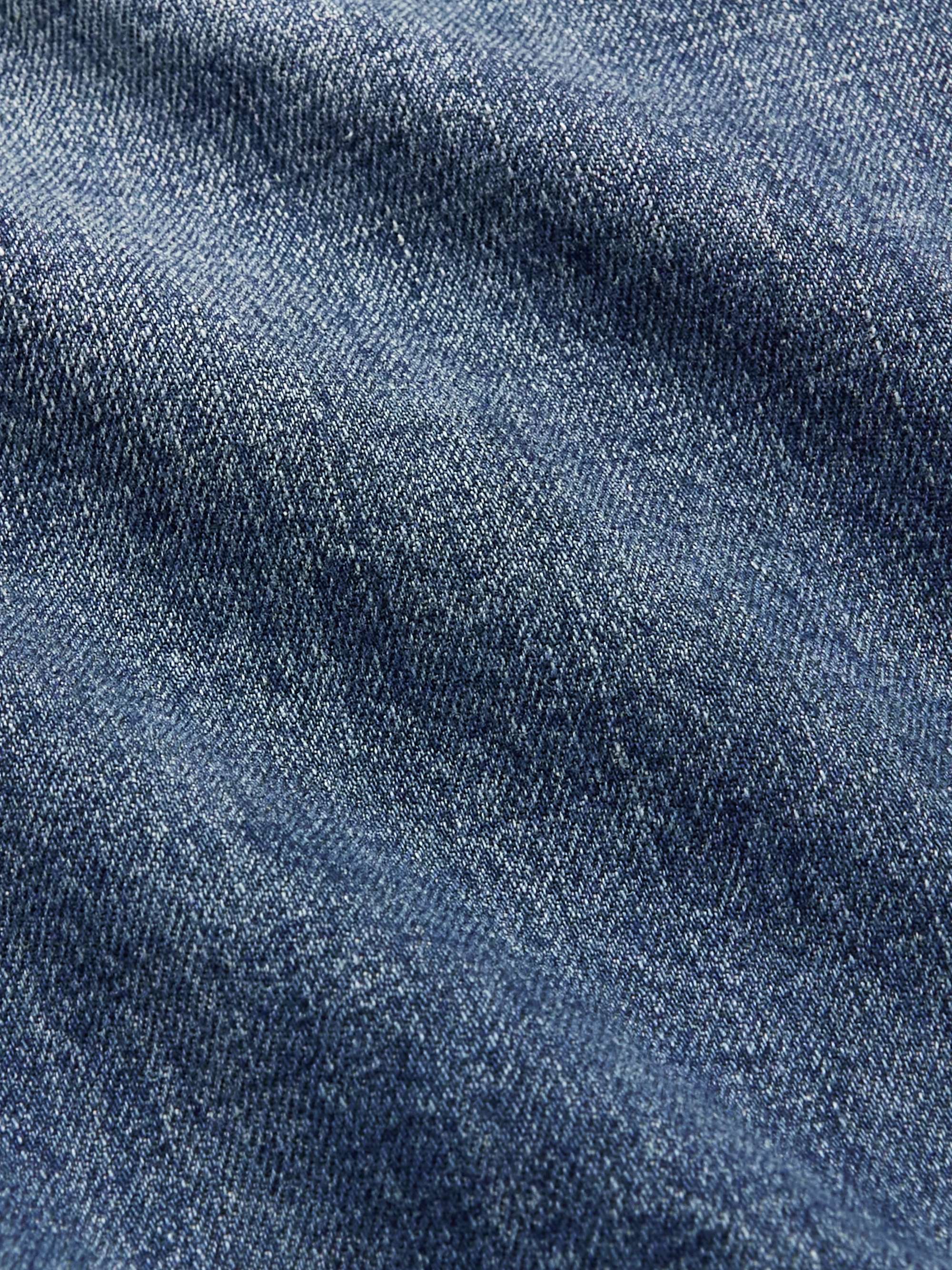 VALENTINO GARAVANI Cotton-Jersey, Satin and Denim Hooded Bomber Jacket