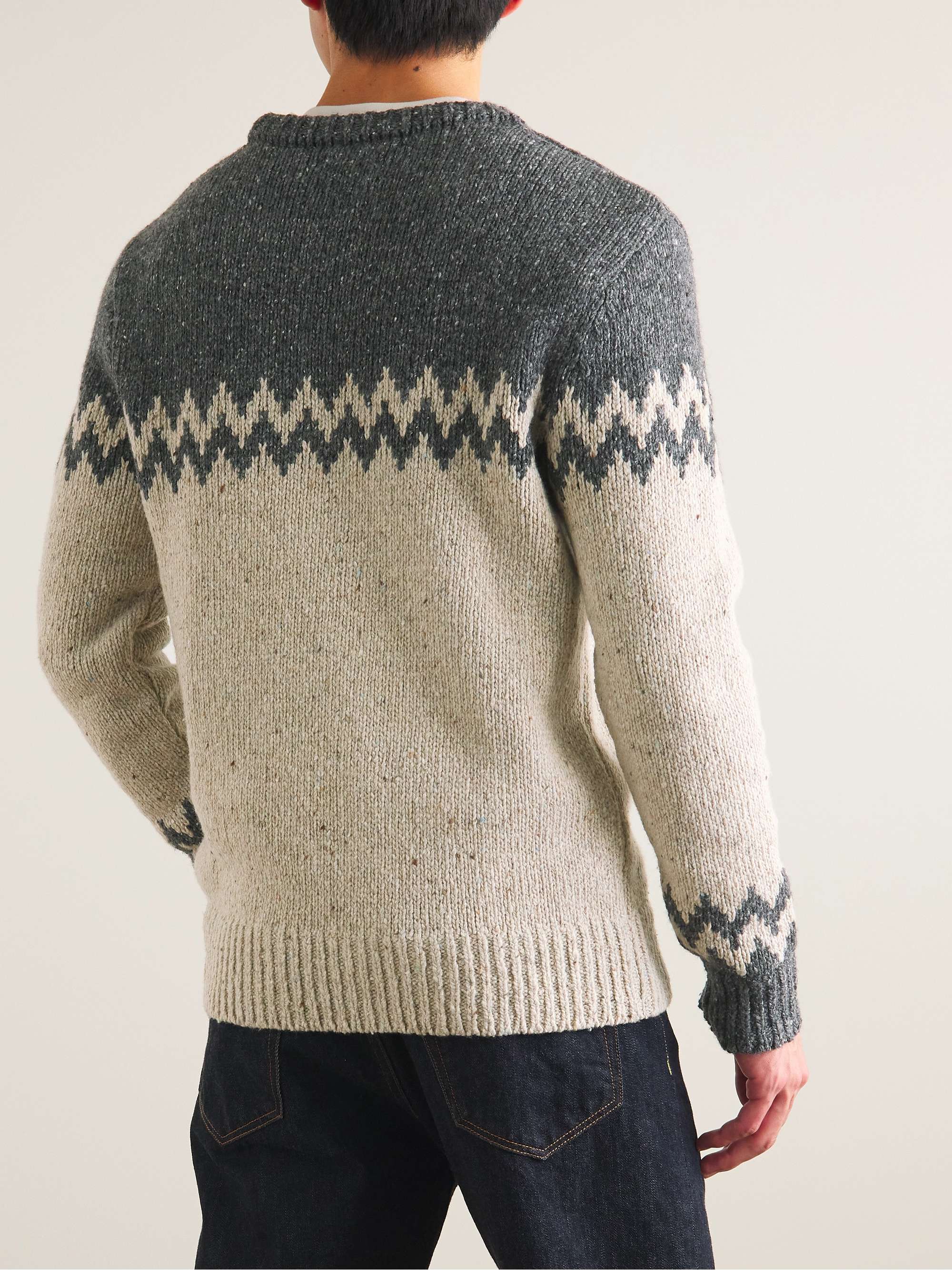 OLIVER SPENCER Blenheim Intarsia-Knit Wool-Blend Sweater