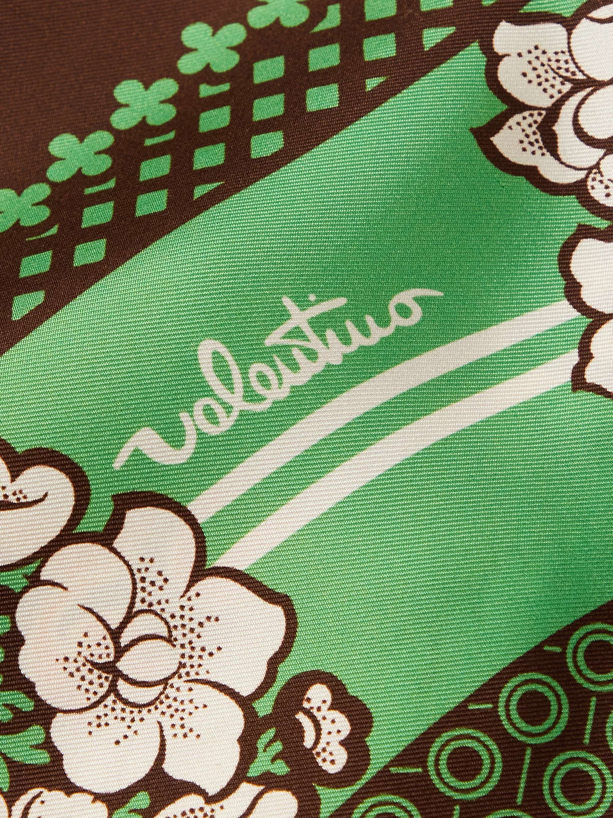 VALENTINO GARAVANI Camp-Collar Printed Silk-Twill Shirt