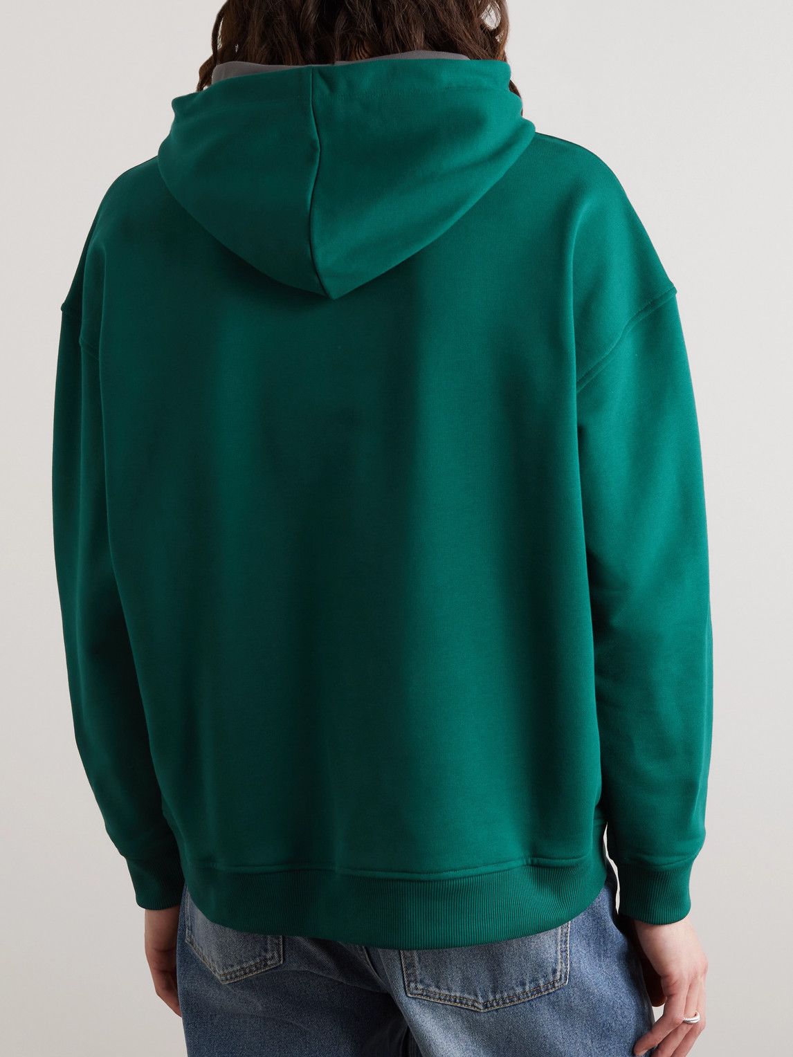 VALENTINO LOGO-PRINT COTTON-JERSEY HOODIE