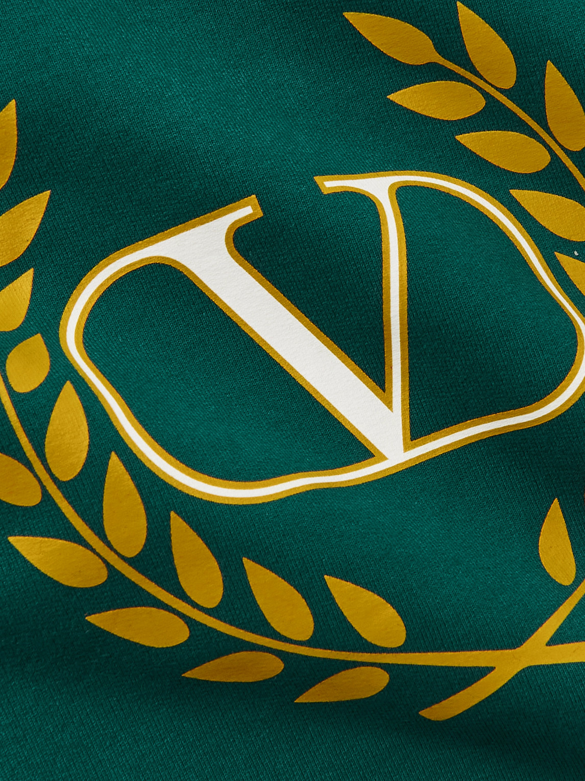 VALENTINO LOGO-PRINT COTTON-JERSEY HOODIE