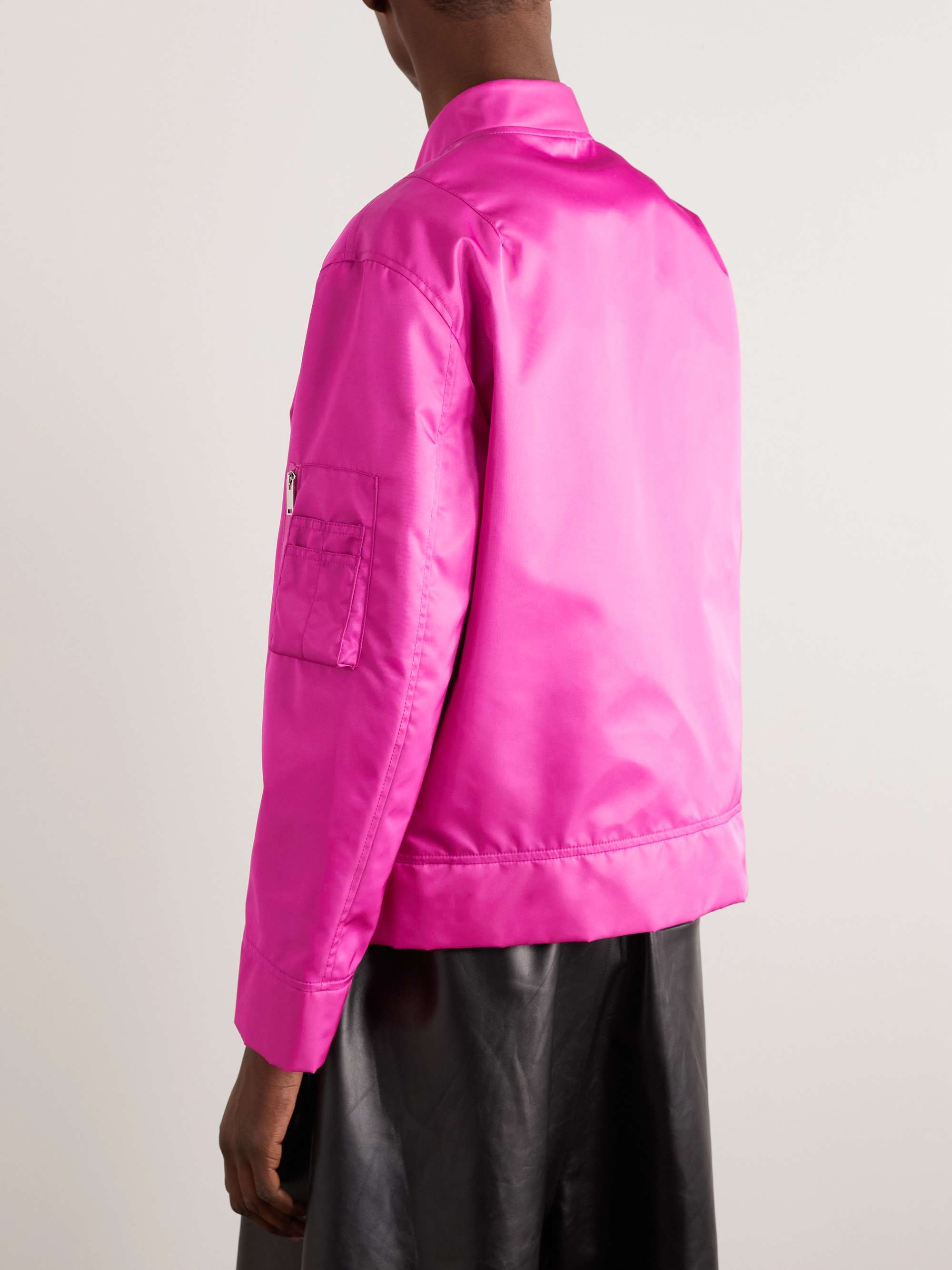 VALENTINO GARAVANI Collegiate Logo-Embroidered Shell Bomber Jacket