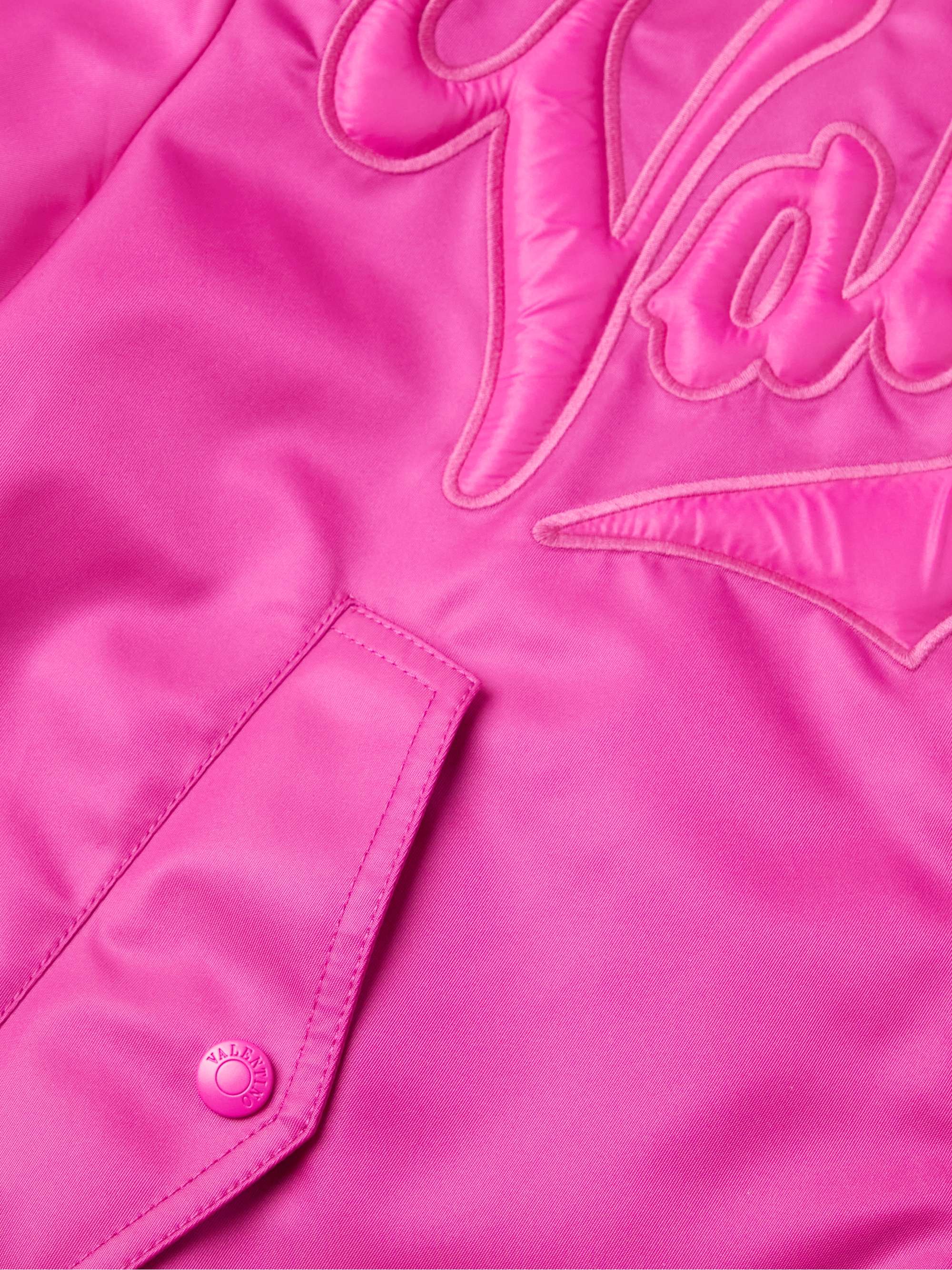 VALENTINO GARAVANI Collegiate Logo-Embroidered Shell Bomber Jacket