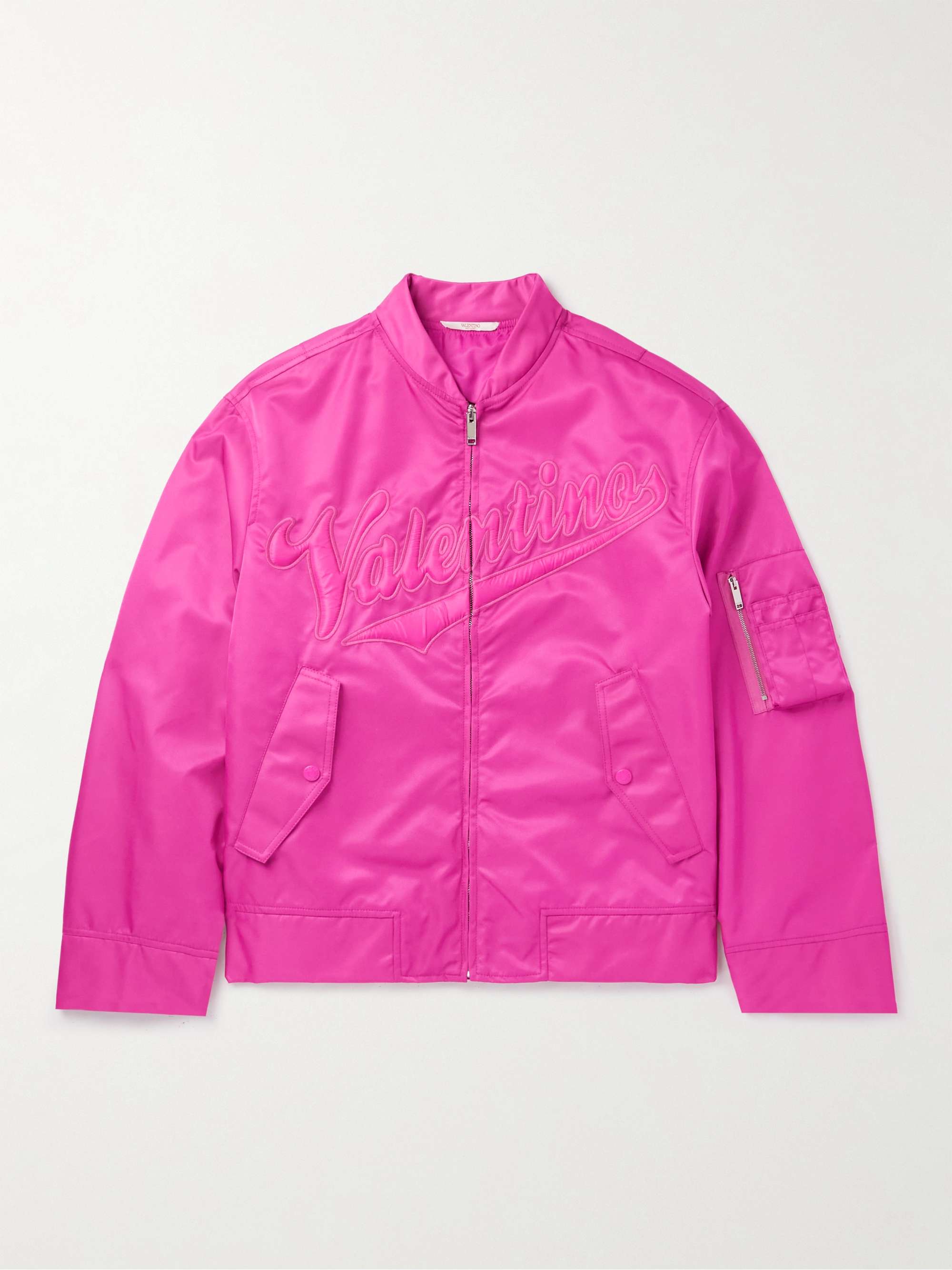 patois Gnide Rektangel VALENTINO GARAVANI Collegiate Logo-Embroidered Shell Bomber Jacket | MR  PORTER