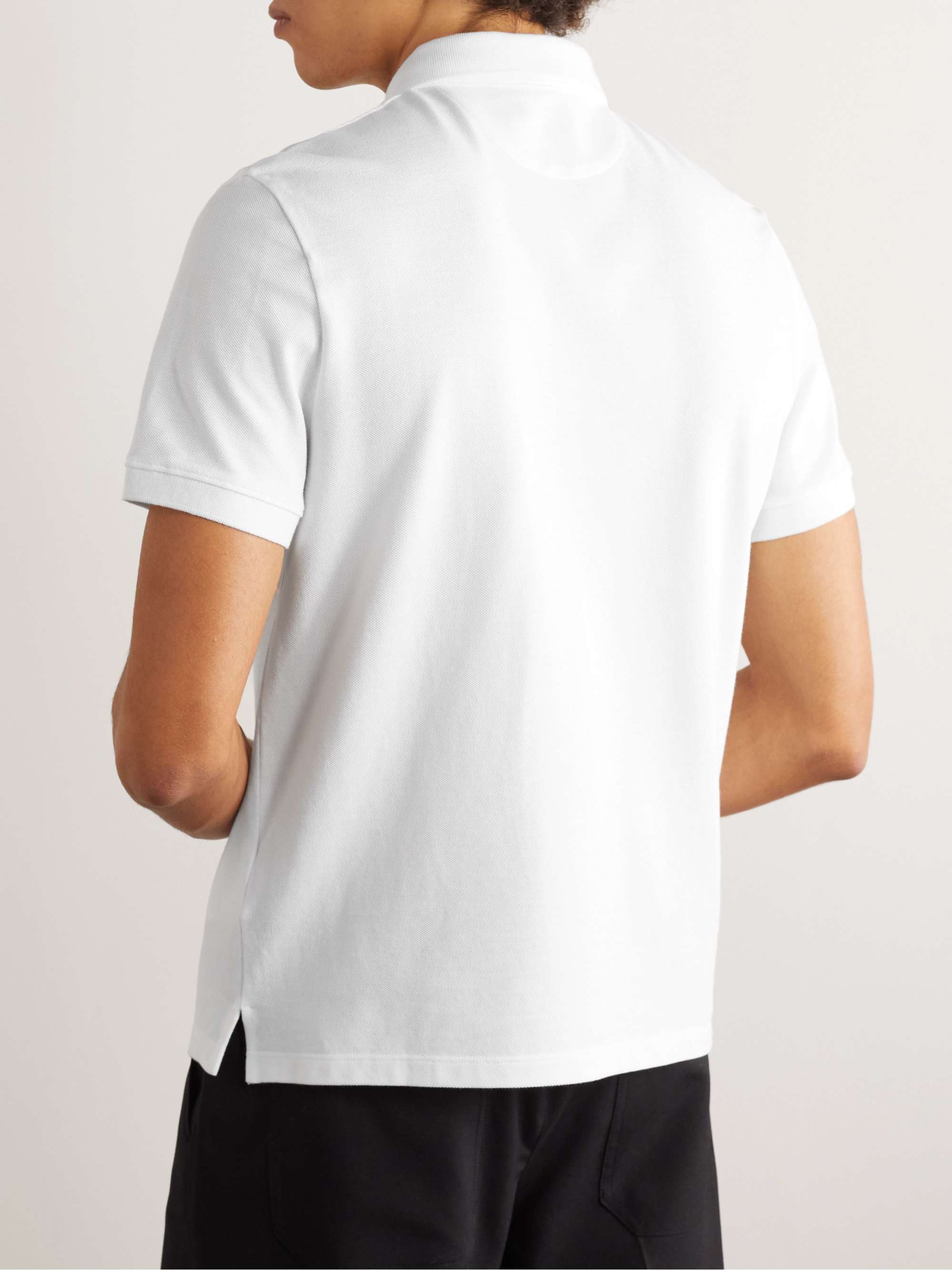 VALENTINO GARAVANI Slim-Fit Logo-Appliquéd Cotton-Piqué Polo Shirt
