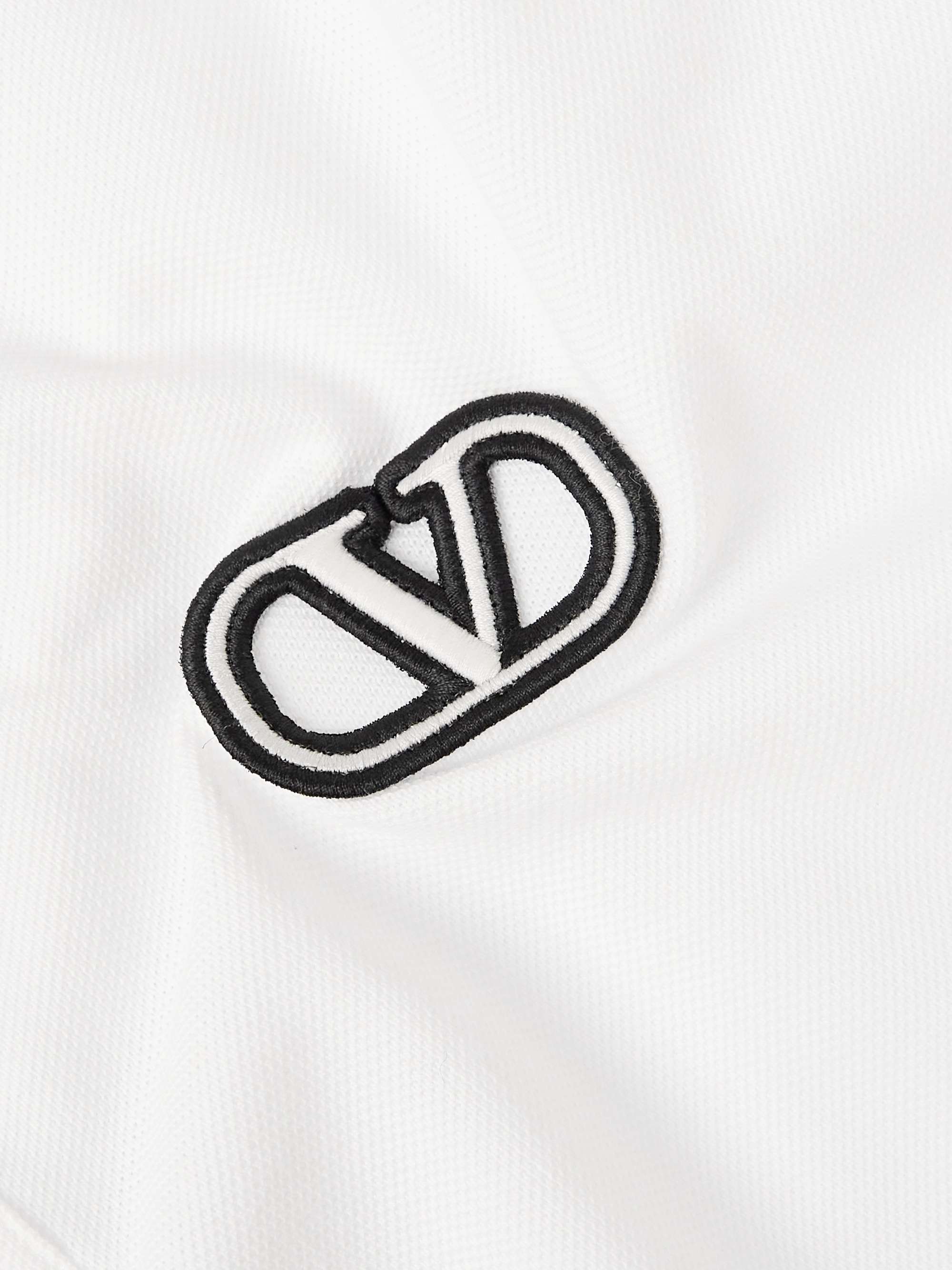 VALENTINO GARAVANI Slim-Fit Logo-Appliquéd Cotton-Piqué Polo Shirt
