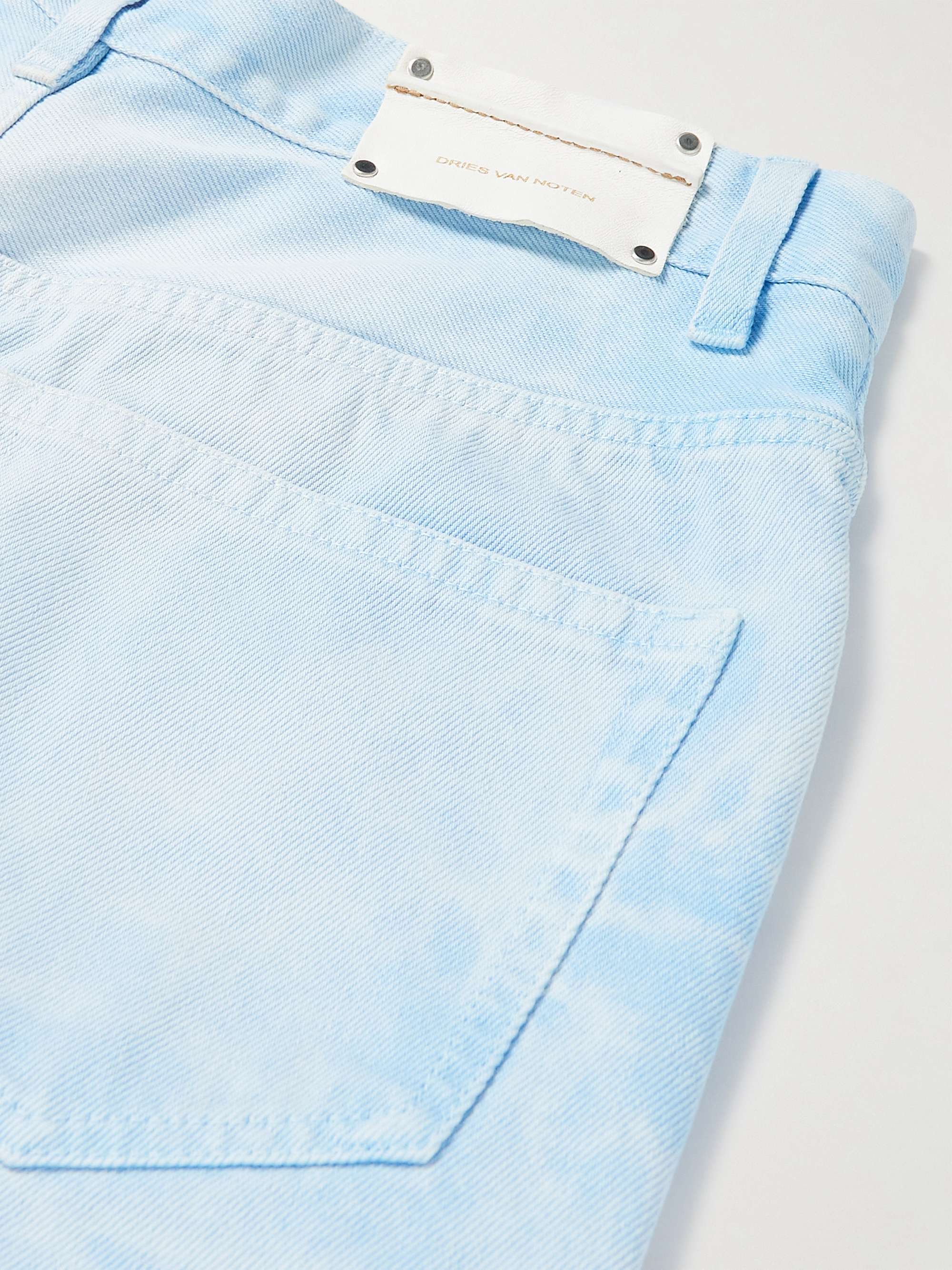 DRIES VAN NOTEN Wide-Leg Cotton-Twill Shorts
