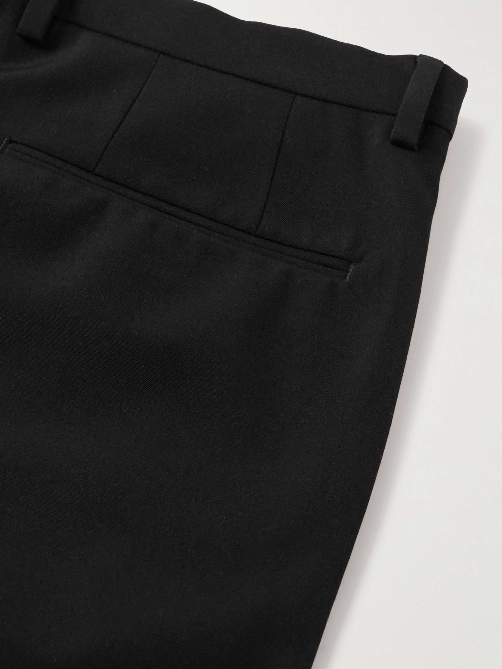 DRIES VAN NOTEN Patrino Straight-Leg Pleated Crepe Trousers