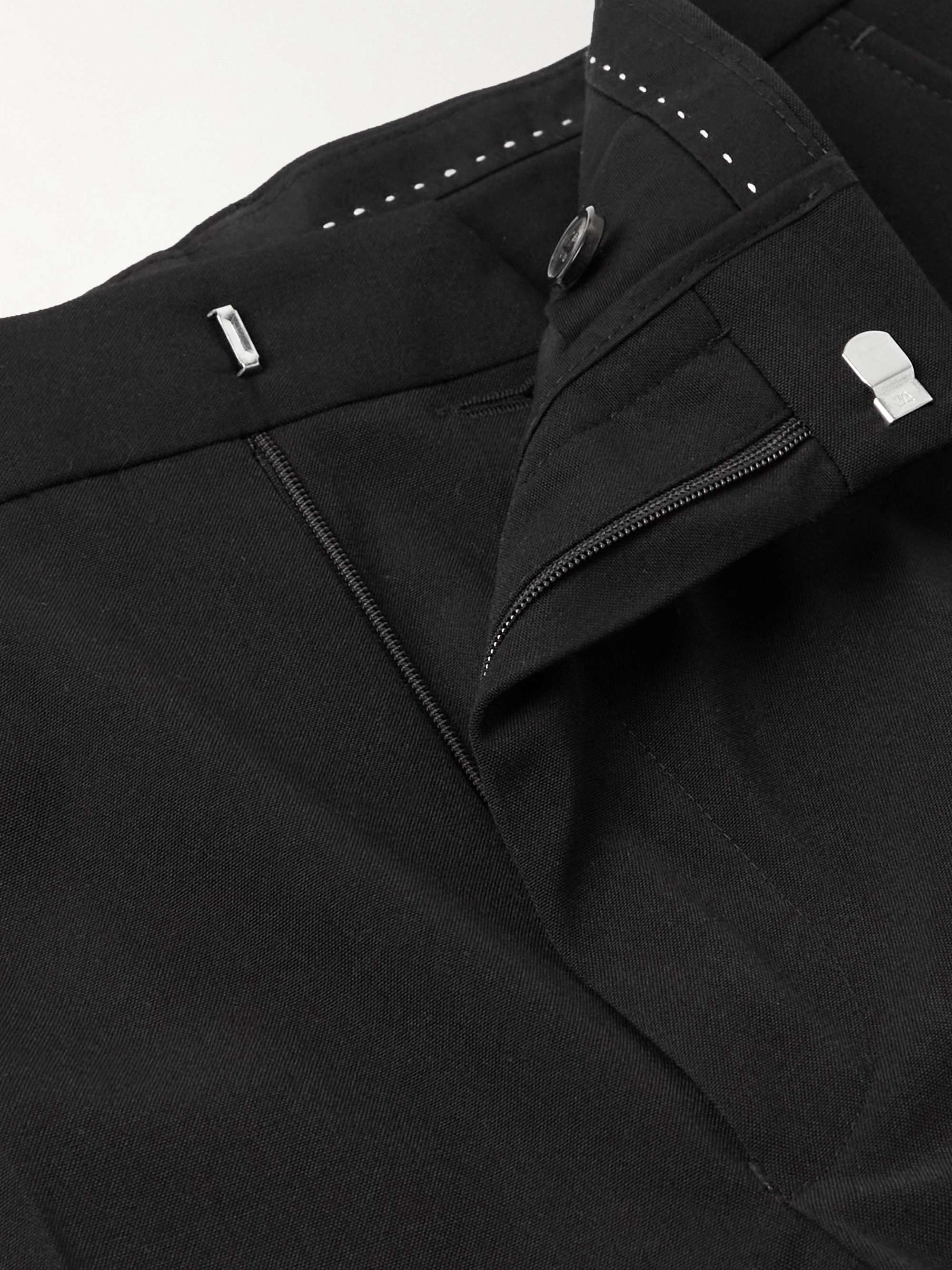 DRIES VAN NOTEN Patrino Straight-Leg Pleated Crepe Trousers