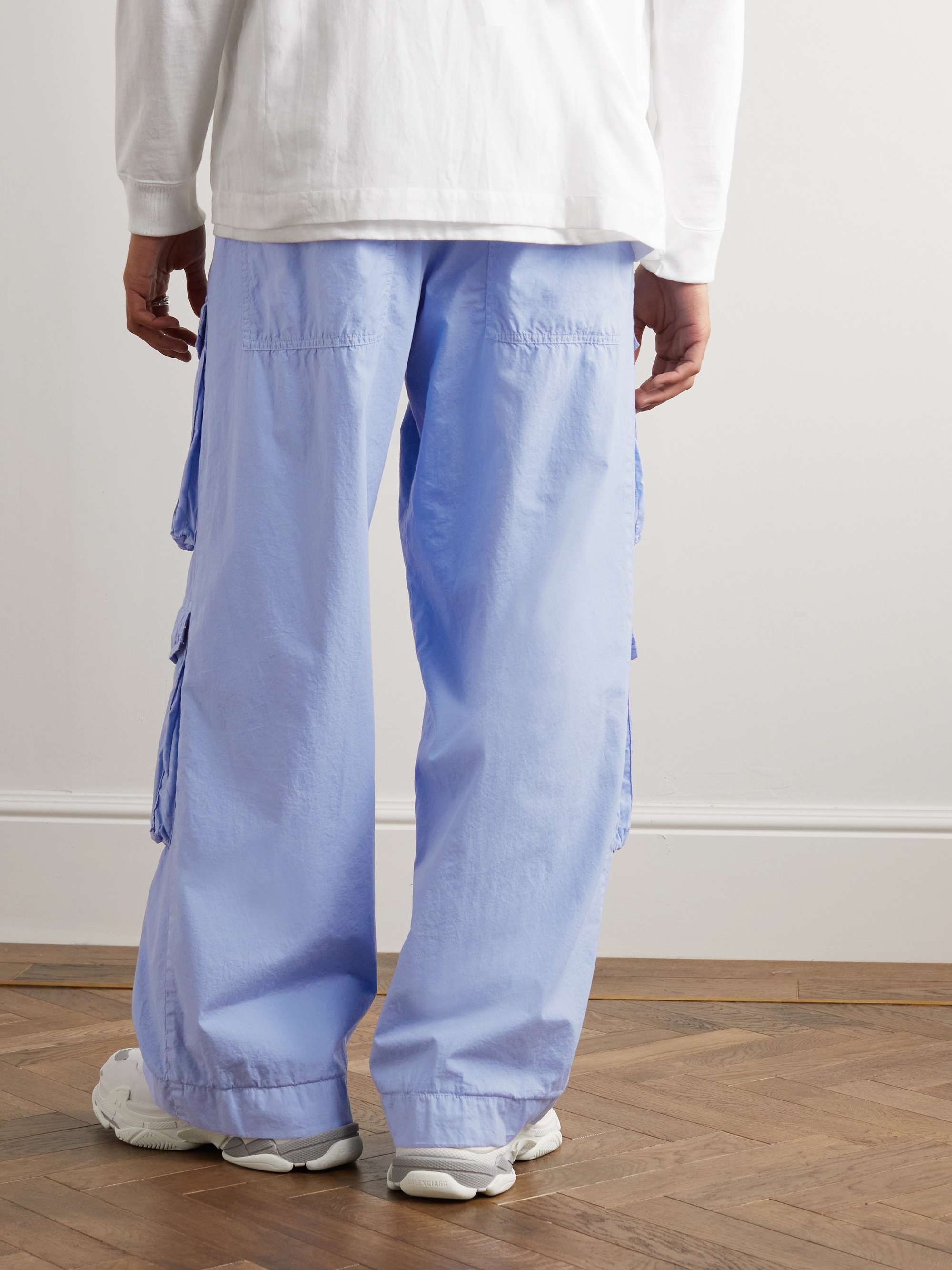 DRIES VAN NOTEN Straight-Leg Cotton-Shell Trousers