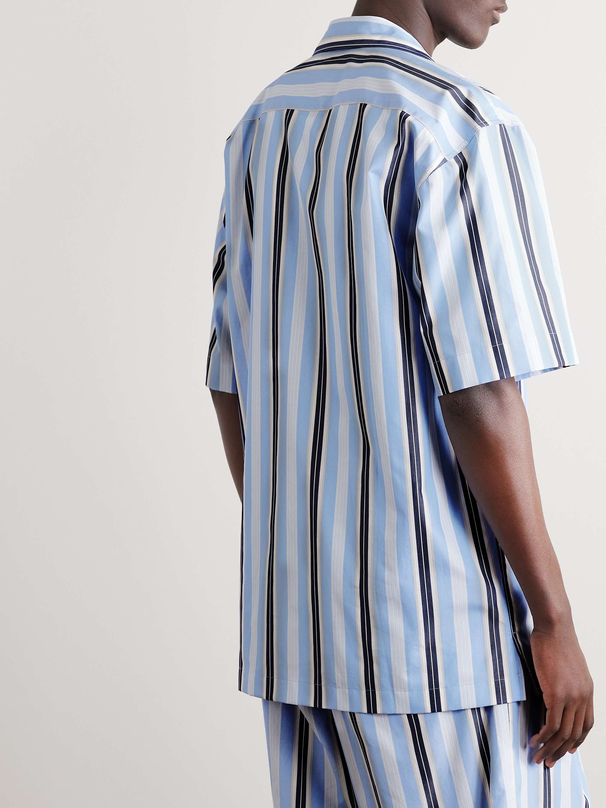 DRIES VAN NOTEN Striped Cotton-Poplin Shirt