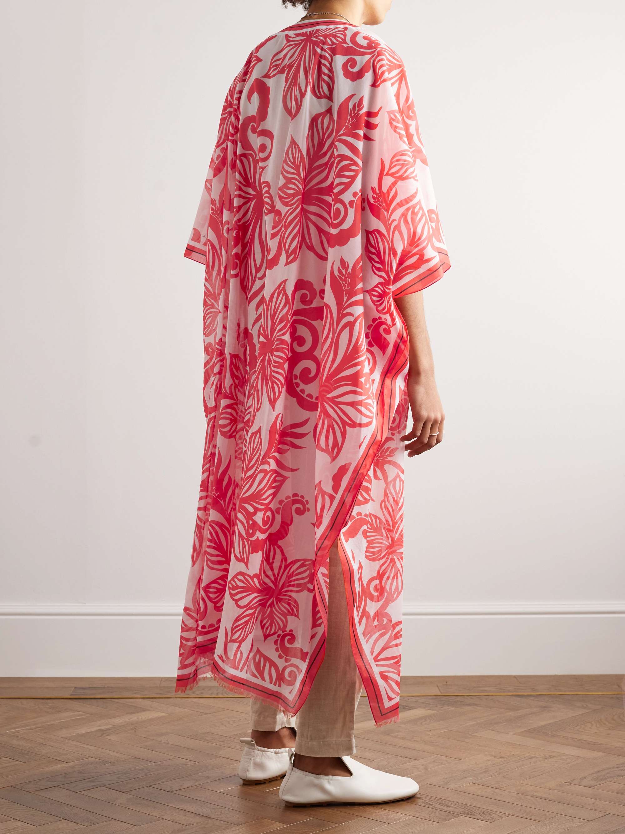 DRIES VAN NOTEN Fringed Printed CottonVoile Kaftan for Men MR PORTER