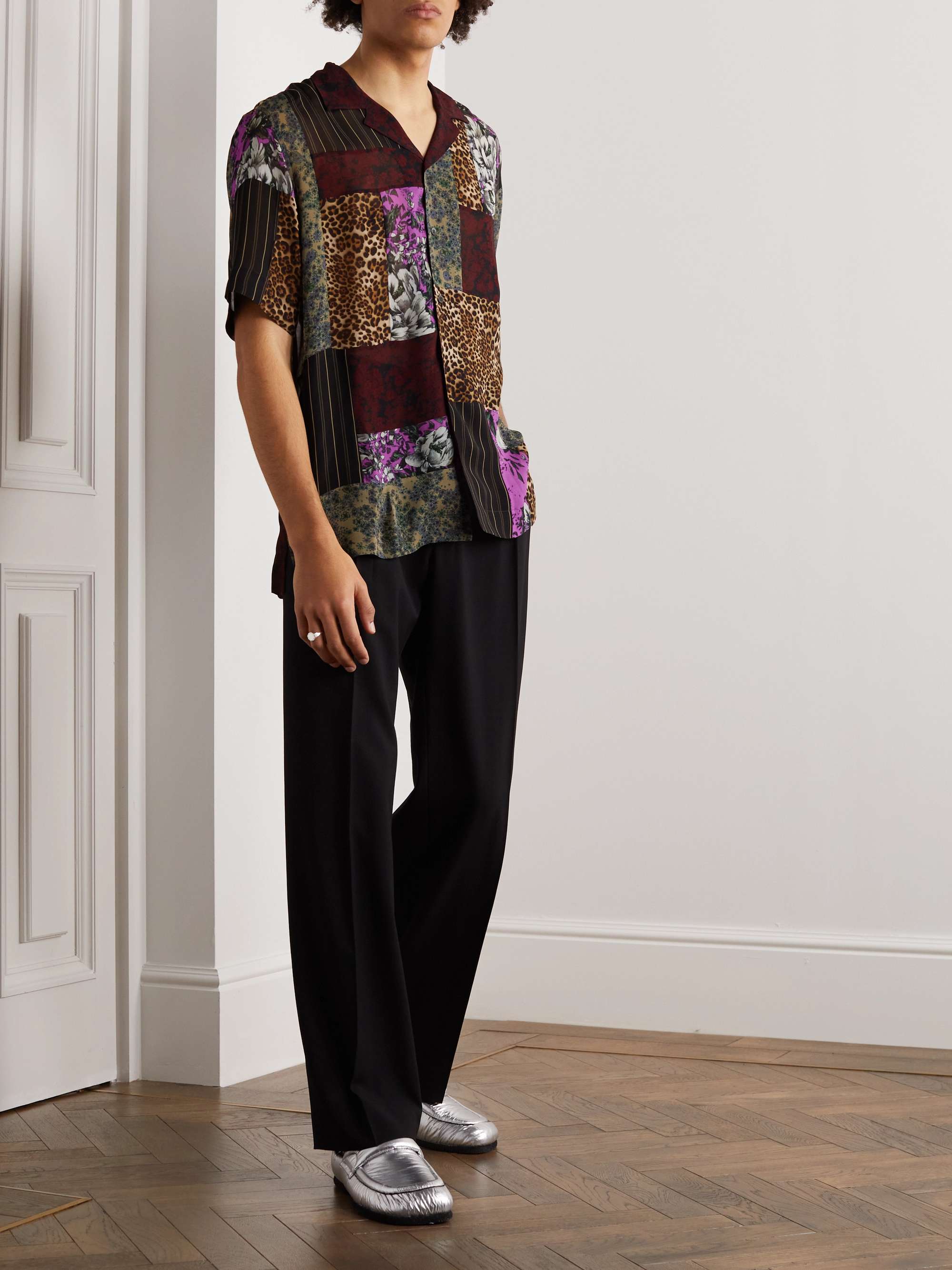 DRIES VAN NOTEN Printed Crepe Shirt