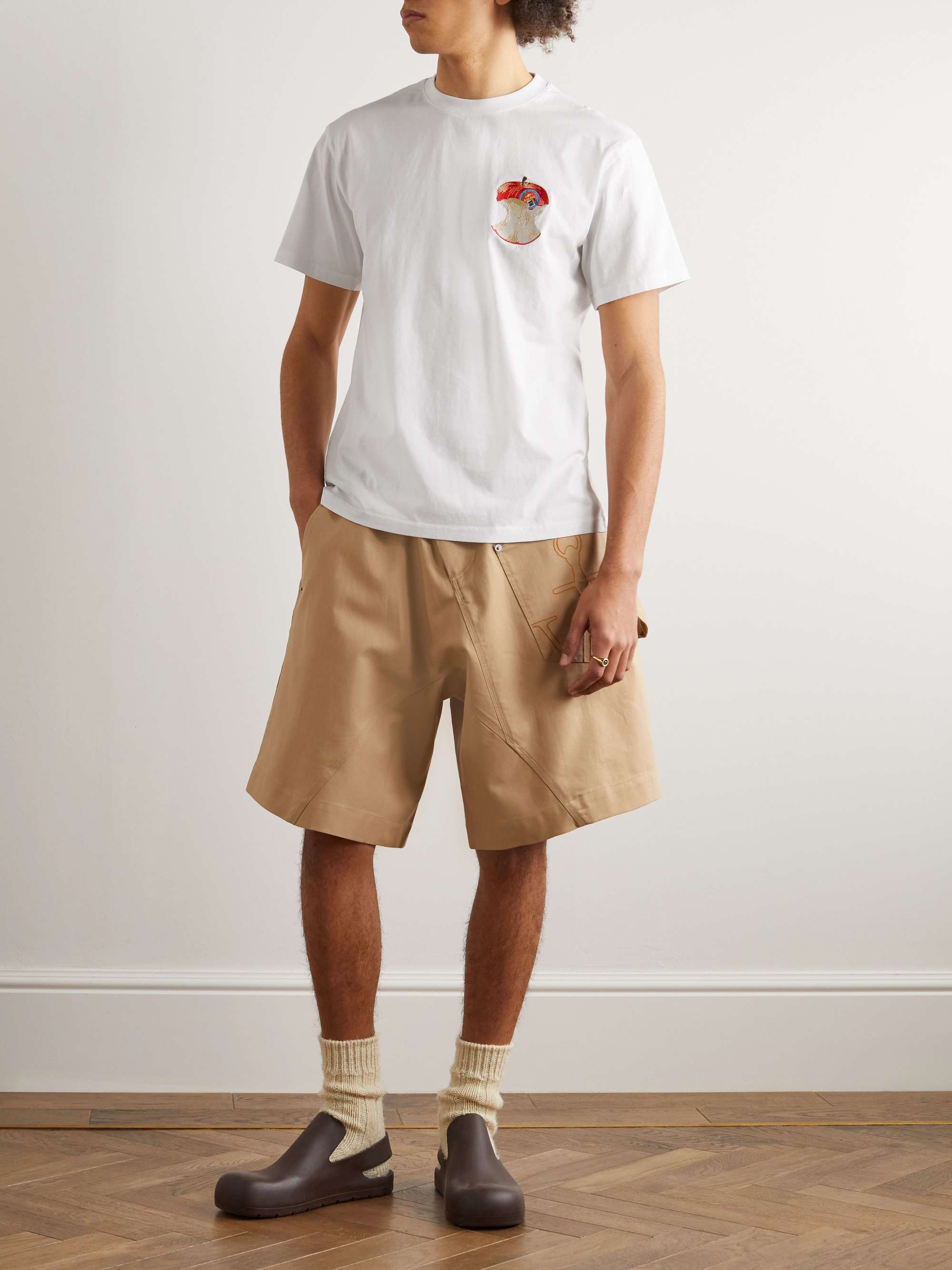 JW ANDERSON Embroidered Cotton-Jersey T-Shirt