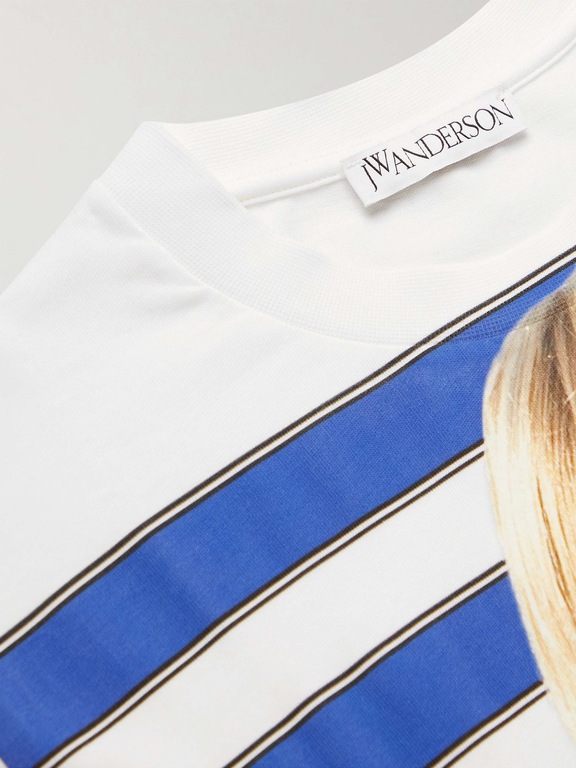 JW ANDERSON Printed Embroidered Cotton-Jersey T-Shirt