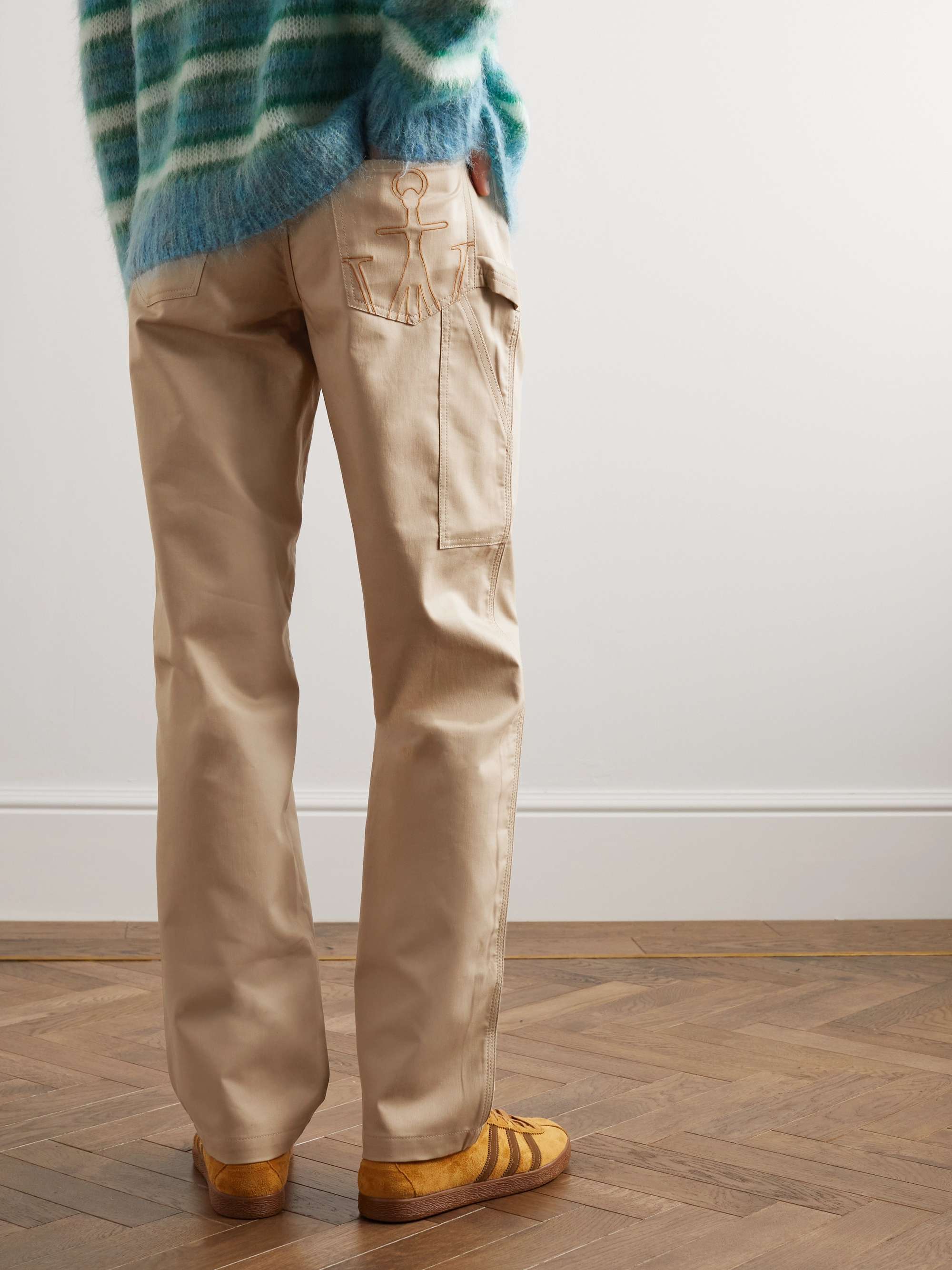 JW ANDERSON Straight-Leg Cotton-Sateen Cargo Trousers