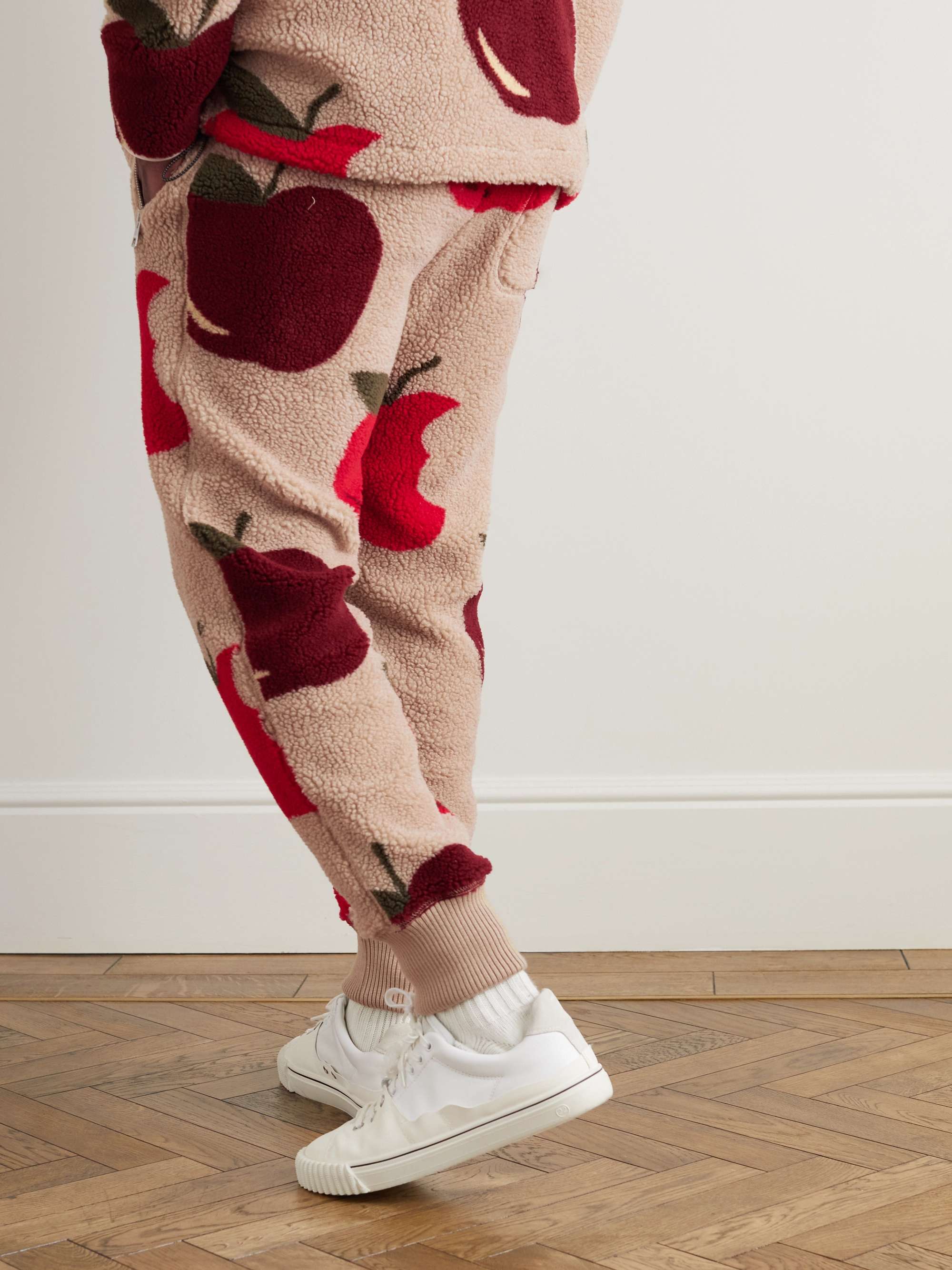 JW ANDERSON Tapered Printed Fleece Sweatpants