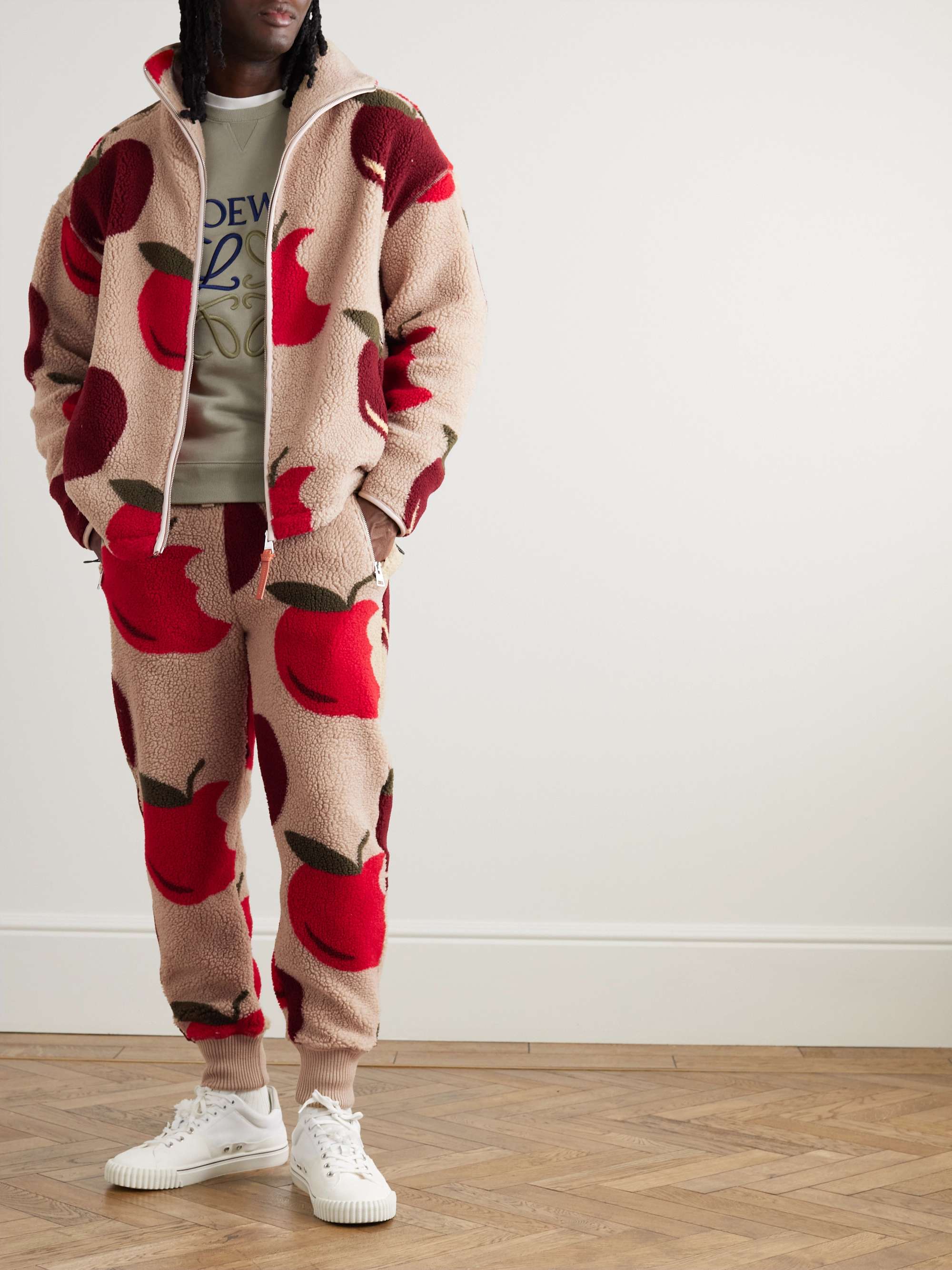 JW ANDERSON Tapered Printed Fleece Sweatpants