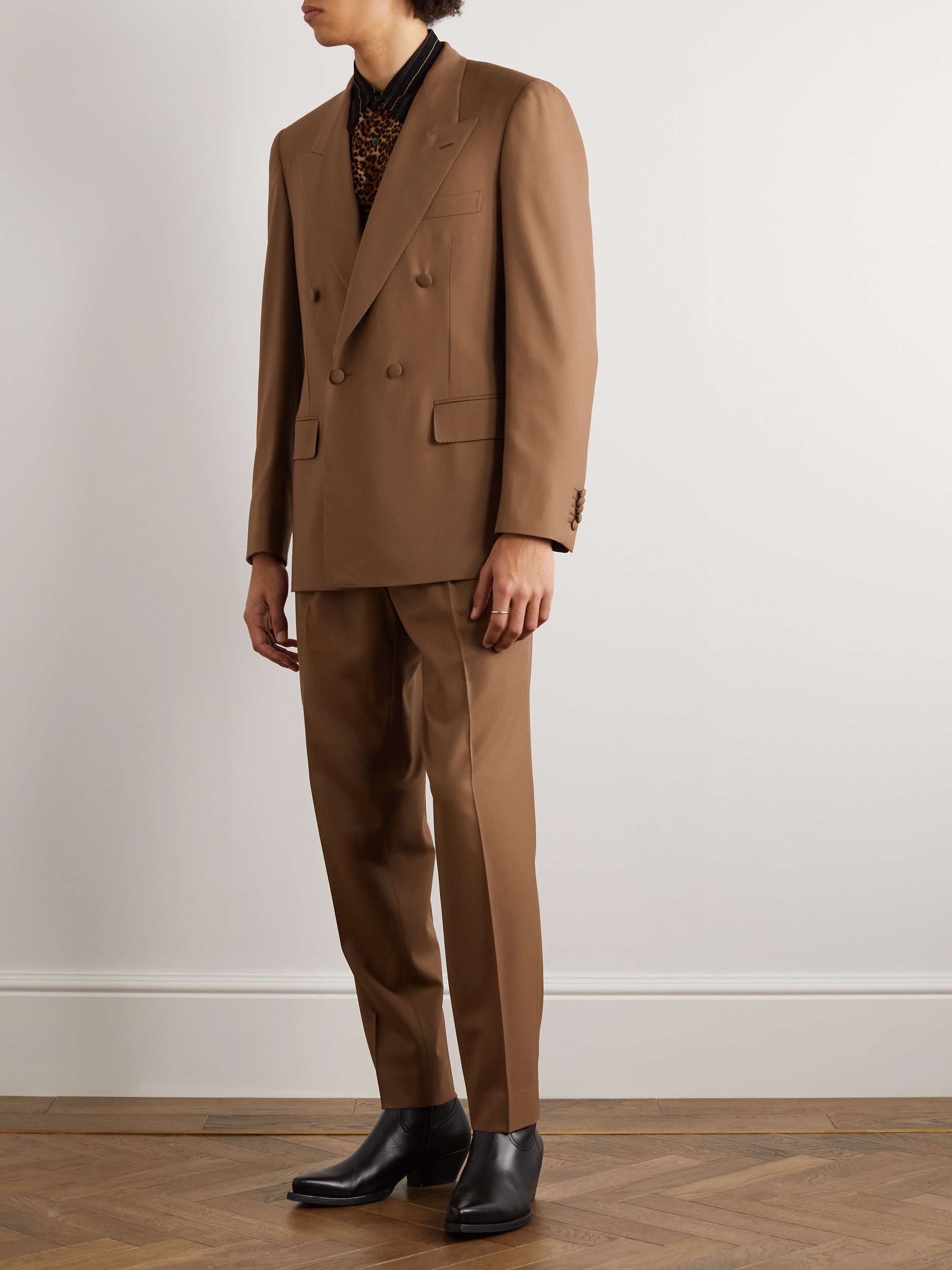 UMIT BENAN + Jacques Marie Mage Double-Breasted Wool-Twill Suit Jacket