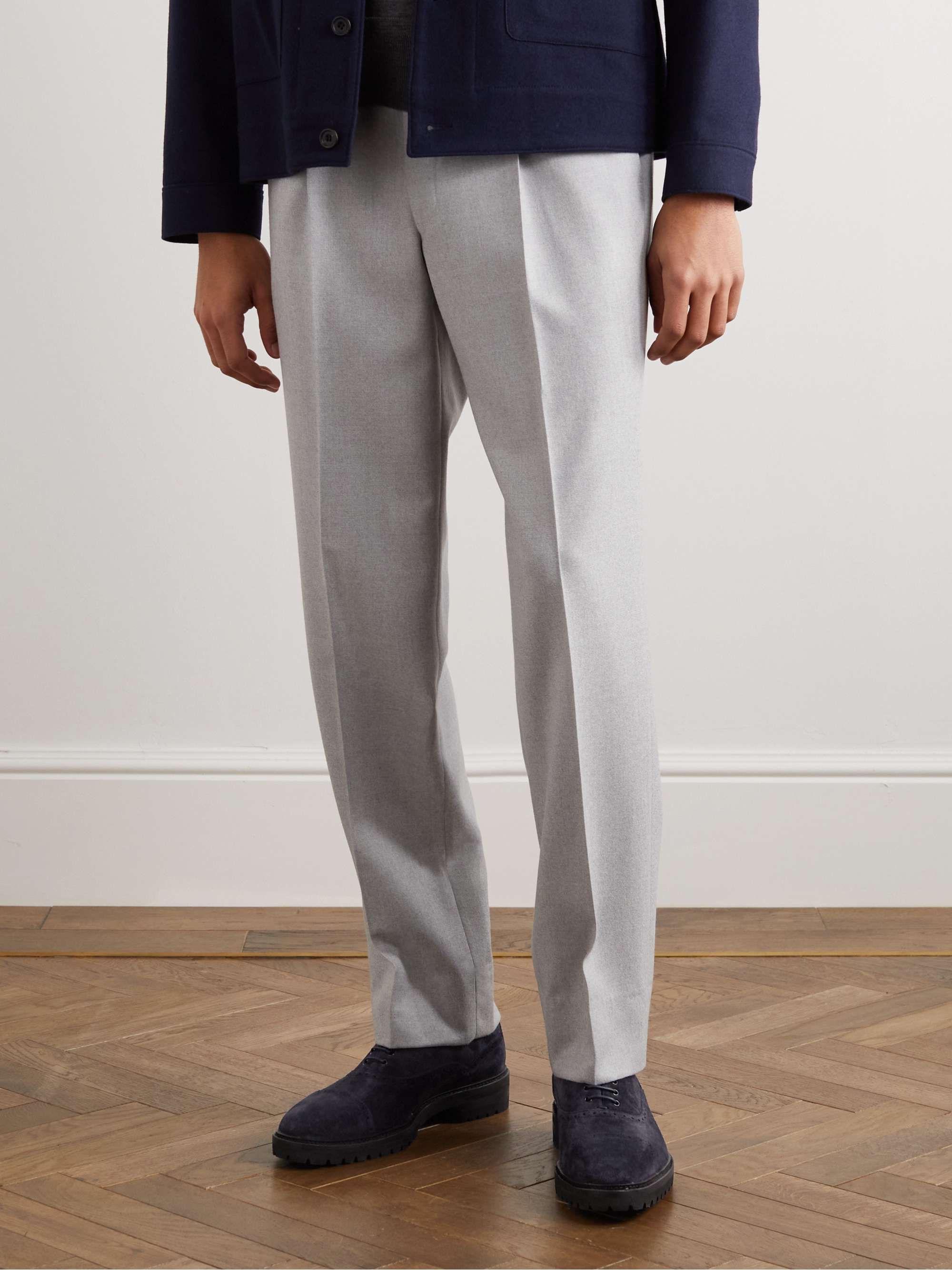 MANOLO BLAHNIK Norton Cap-Toe Suede Oxford Brogues