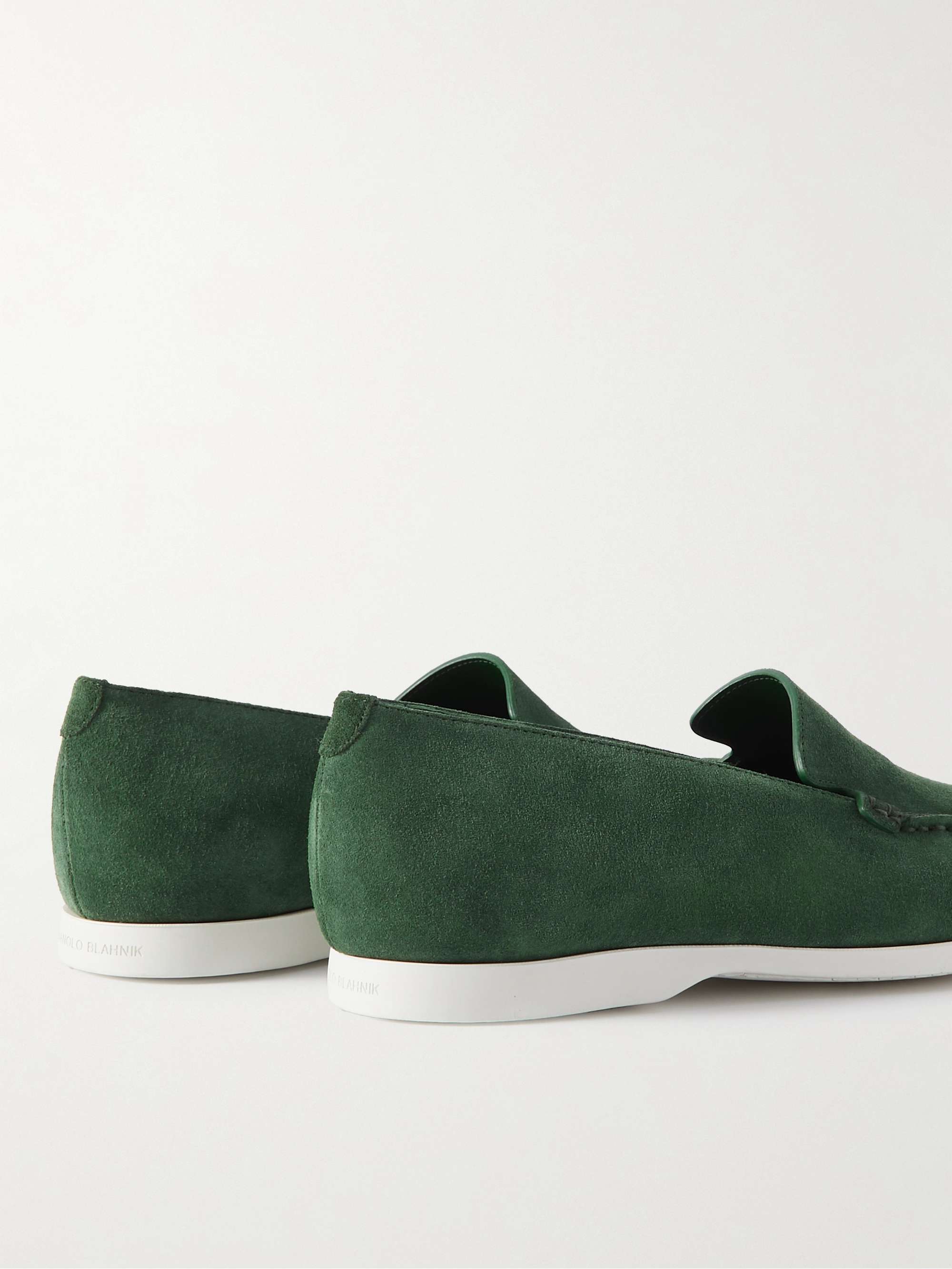 MANOLO BLAHNIK Monaco Suede Loafers