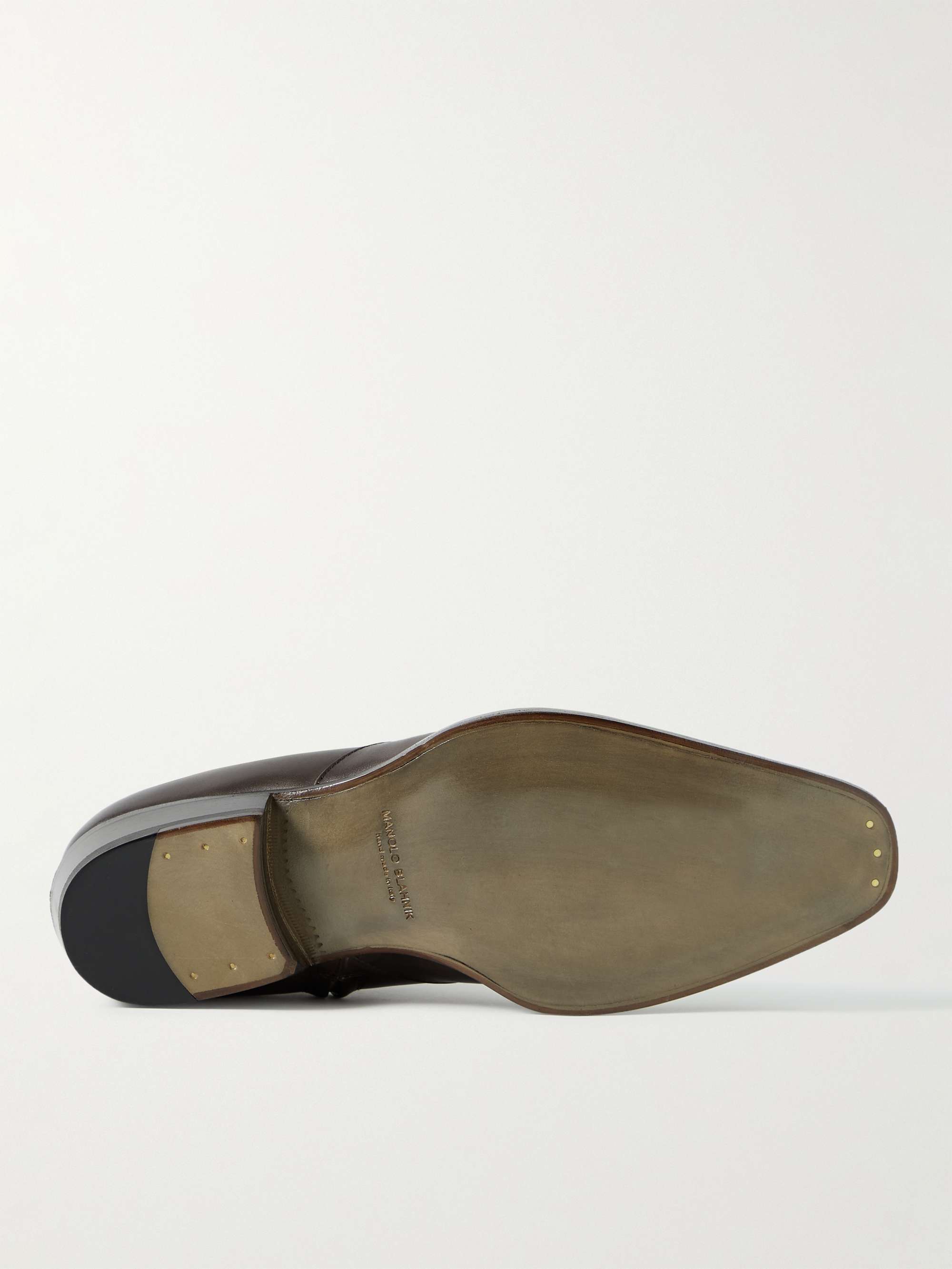 MANOLO BLAHNIK Sloane Leather Boots